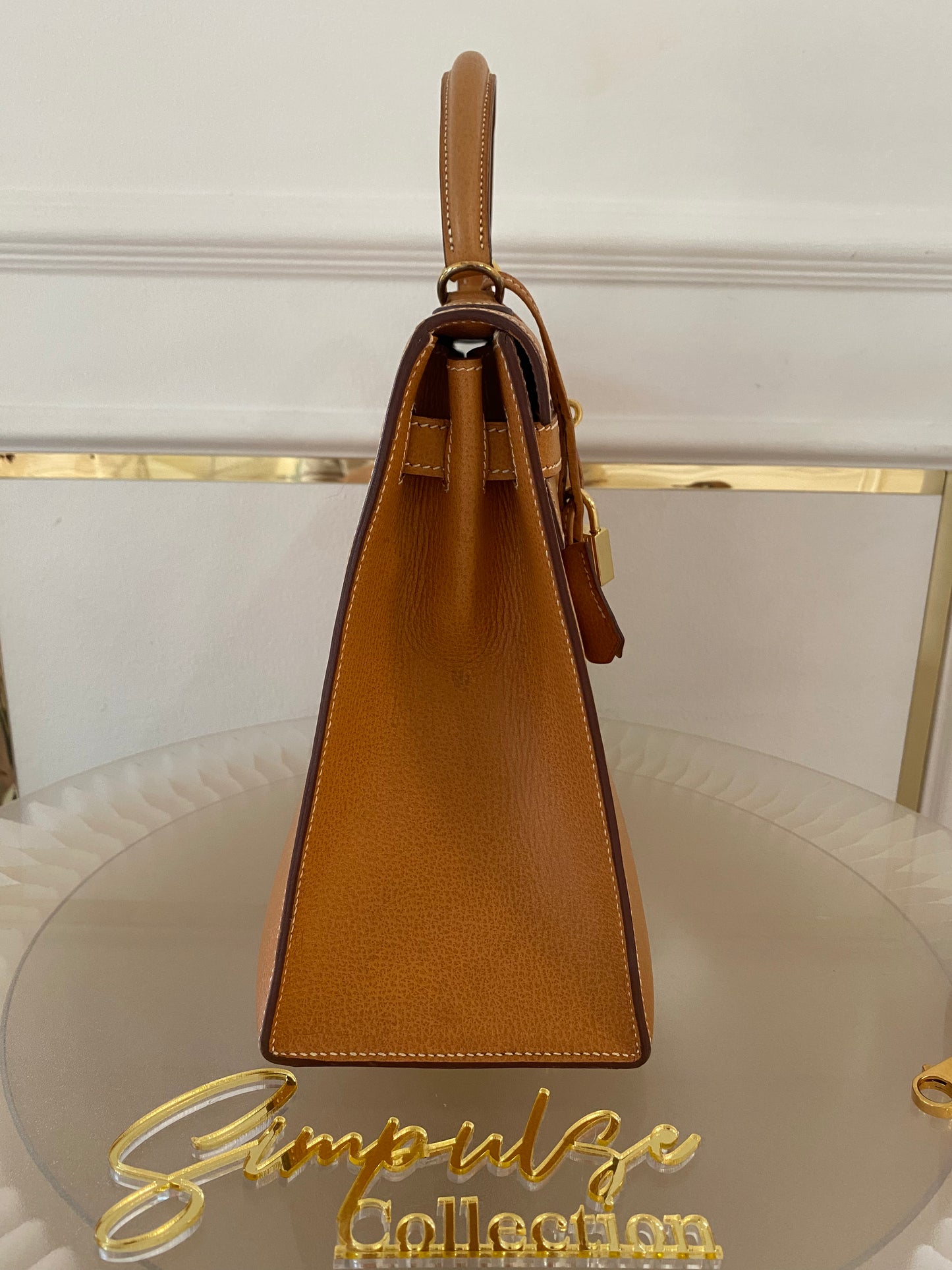 Hermes Kelly 32 Sellier in Vache Liegee Natural Color GHW