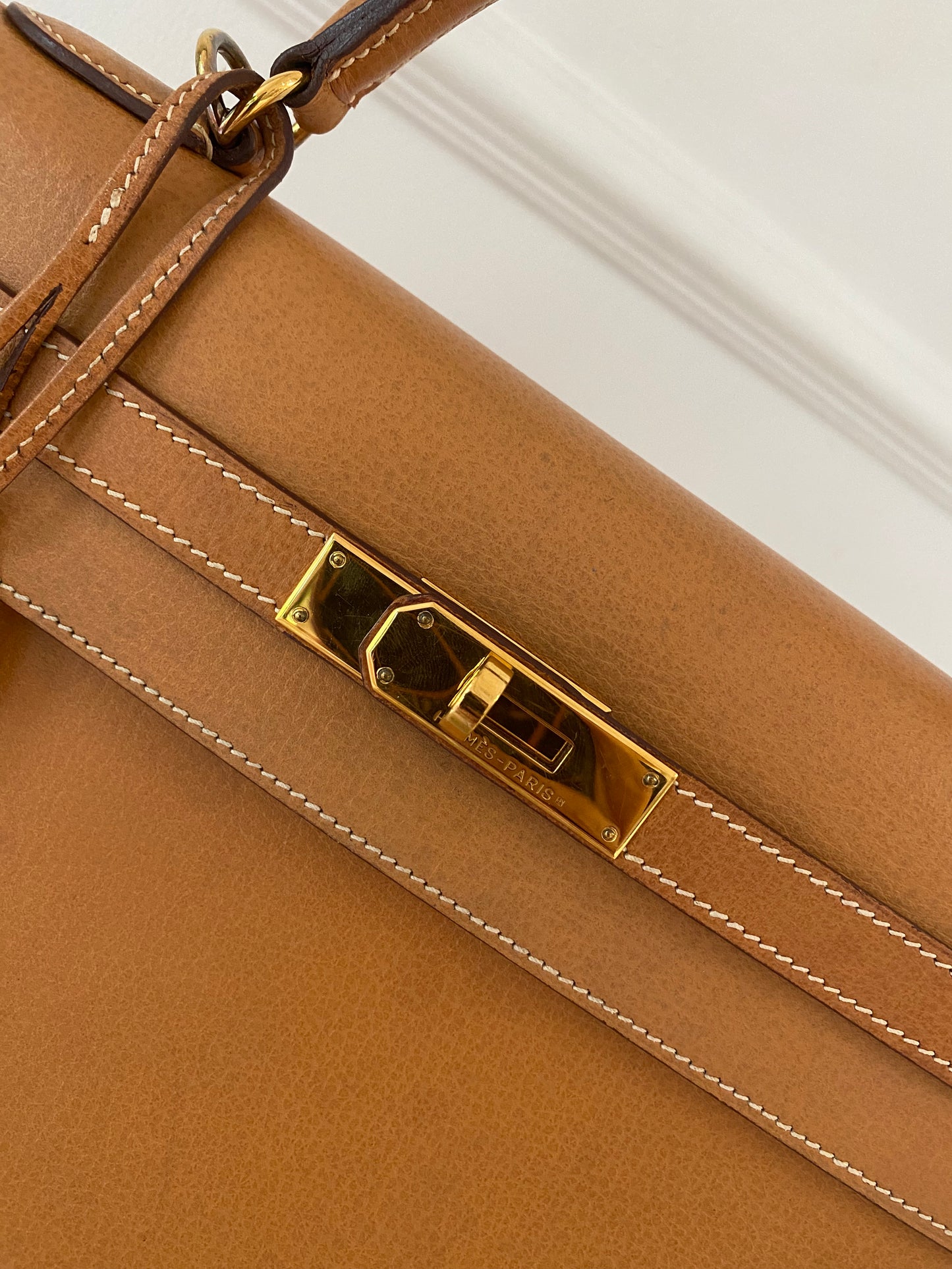 Hermes Kelly 32 Sellier in Vache Liegee Natural Color GHW