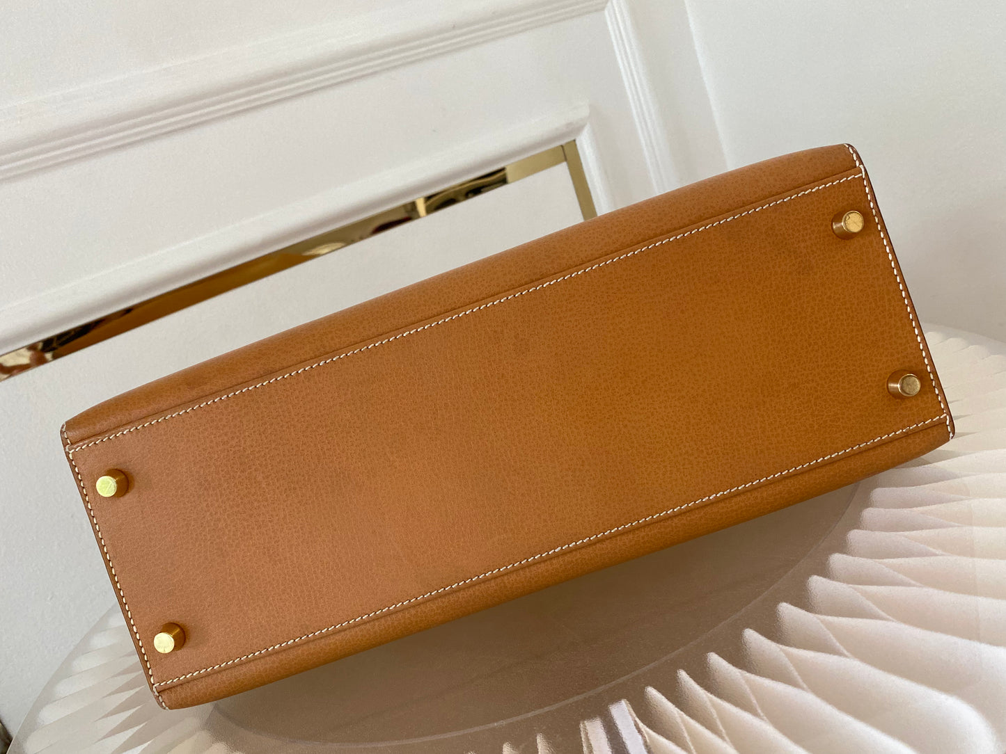 Hermes Kelly 32 Sellier in Vache Liegee Natural Color GHW