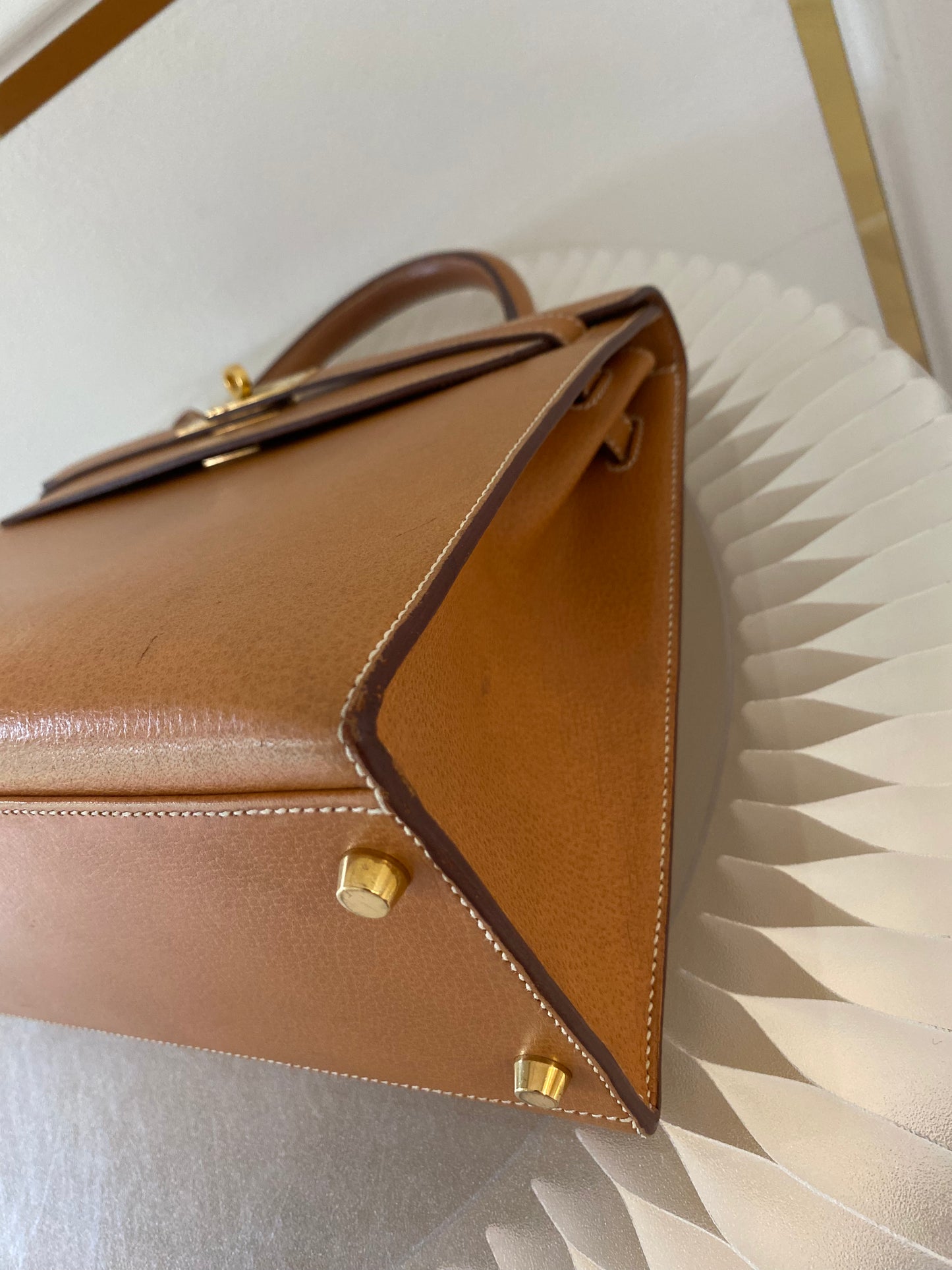 Hermes Kelly 32 Sellier in Vache Liegee Natural Color GHW