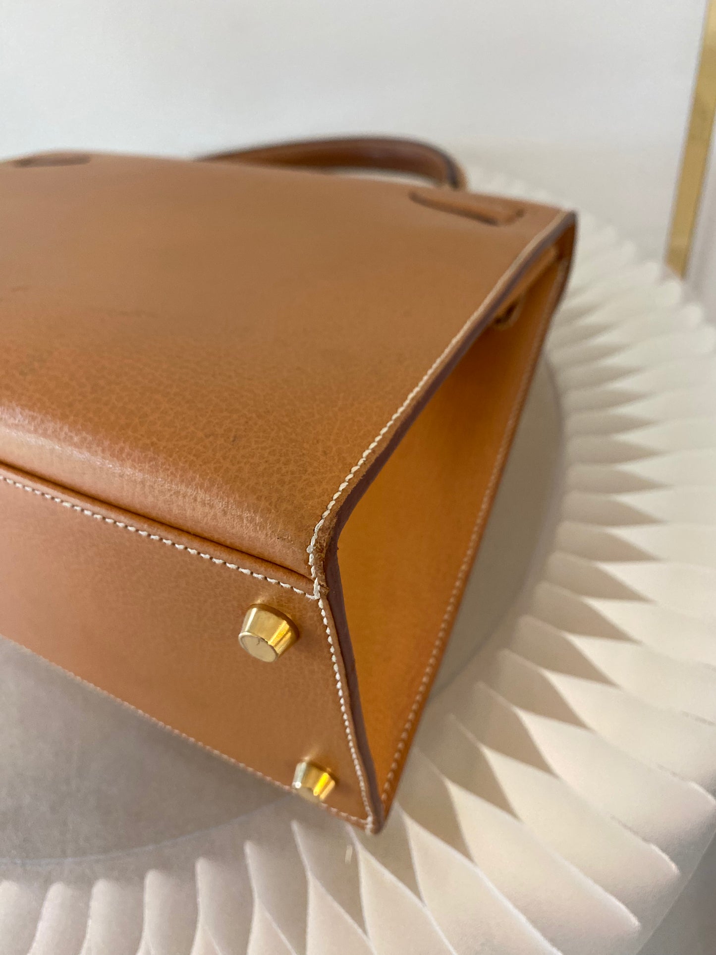 Hermes Kelly 32 Sellier in Vache Liegee Natural Color GHW