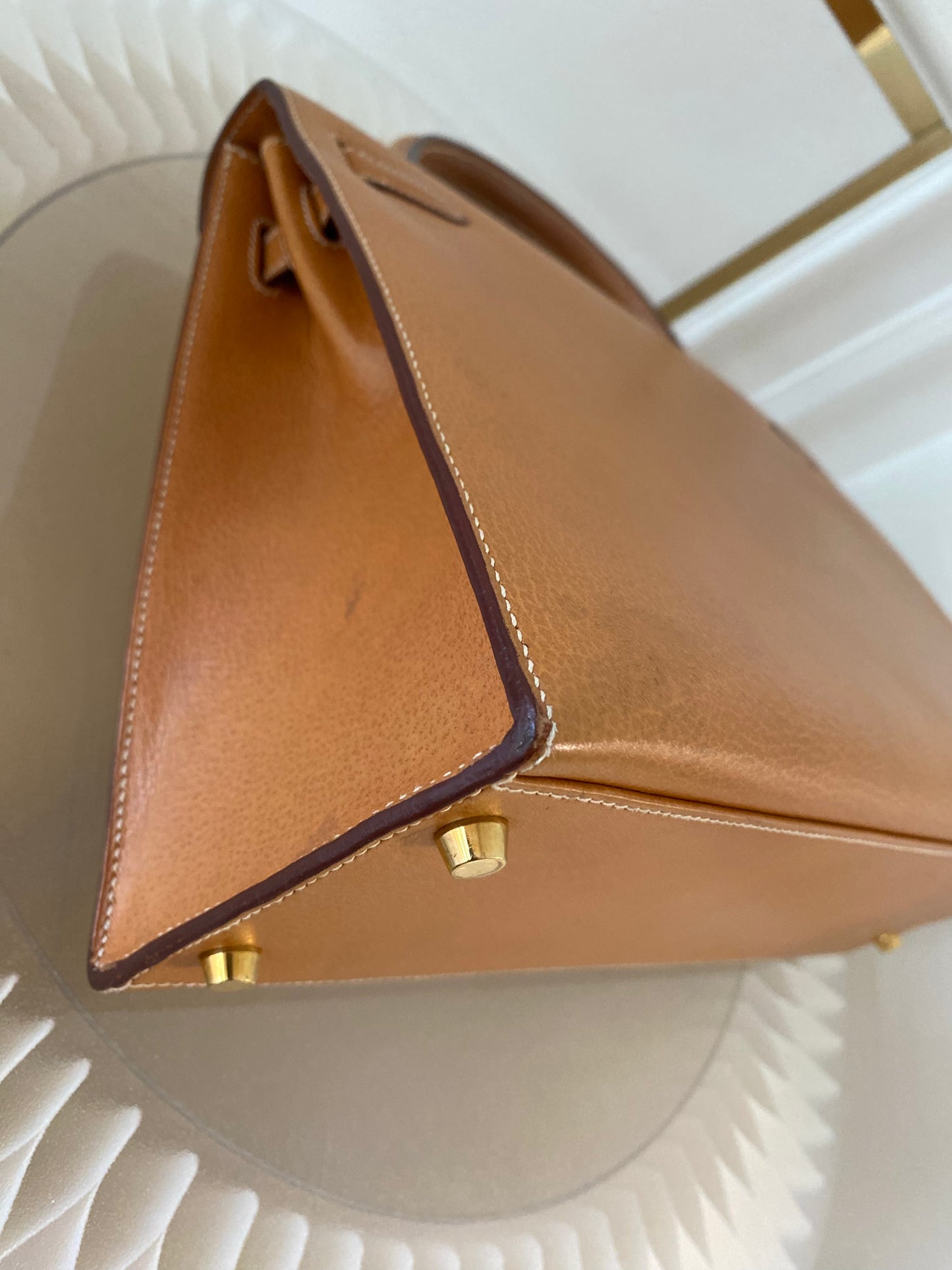 Hermes Kelly 32 Sellier in Vache Liegee Natural Color GHW