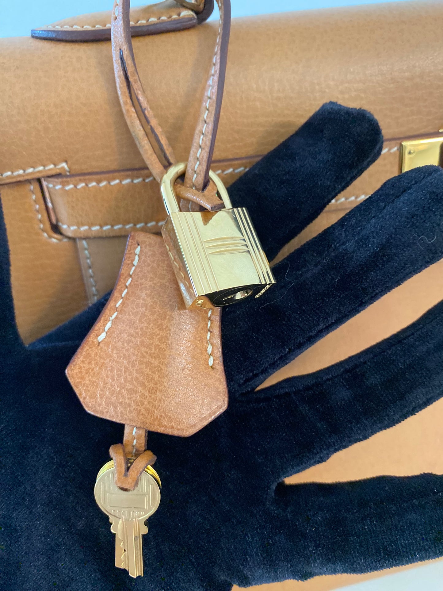 Hermes Kelly 32 Sellier in Vache Liegee Natural Color GHW