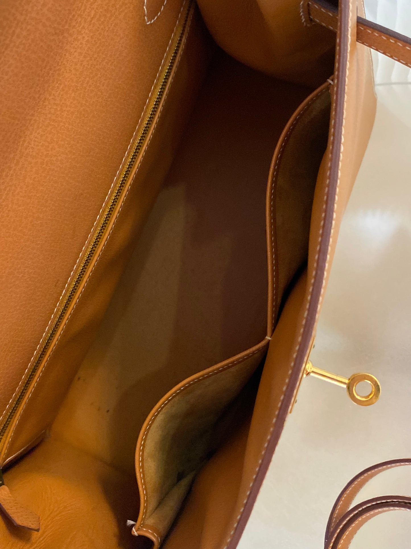 Hermes Kelly 32 Sellier in Vache Liegee Natural Color GHW