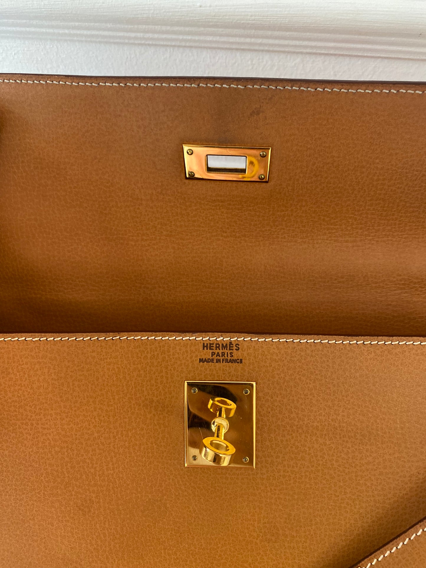 Hermes Kelly 32 Sellier in Vache Liegee Natural Color GHW