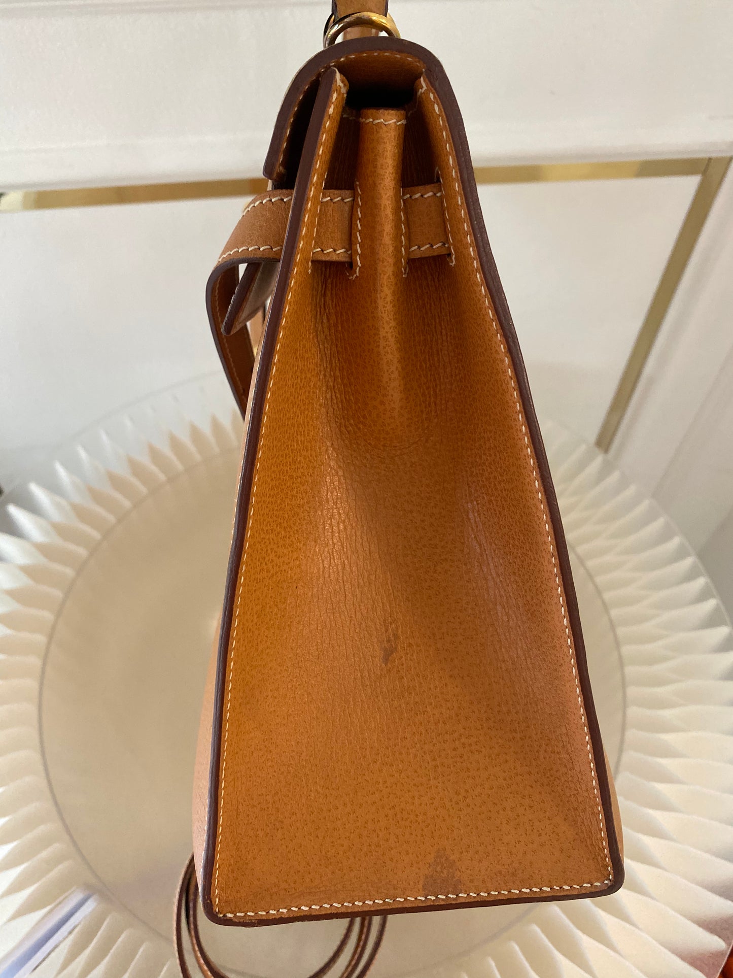 Hermes Kelly 32 Sellier in Vache Liegee Natural Color GHW