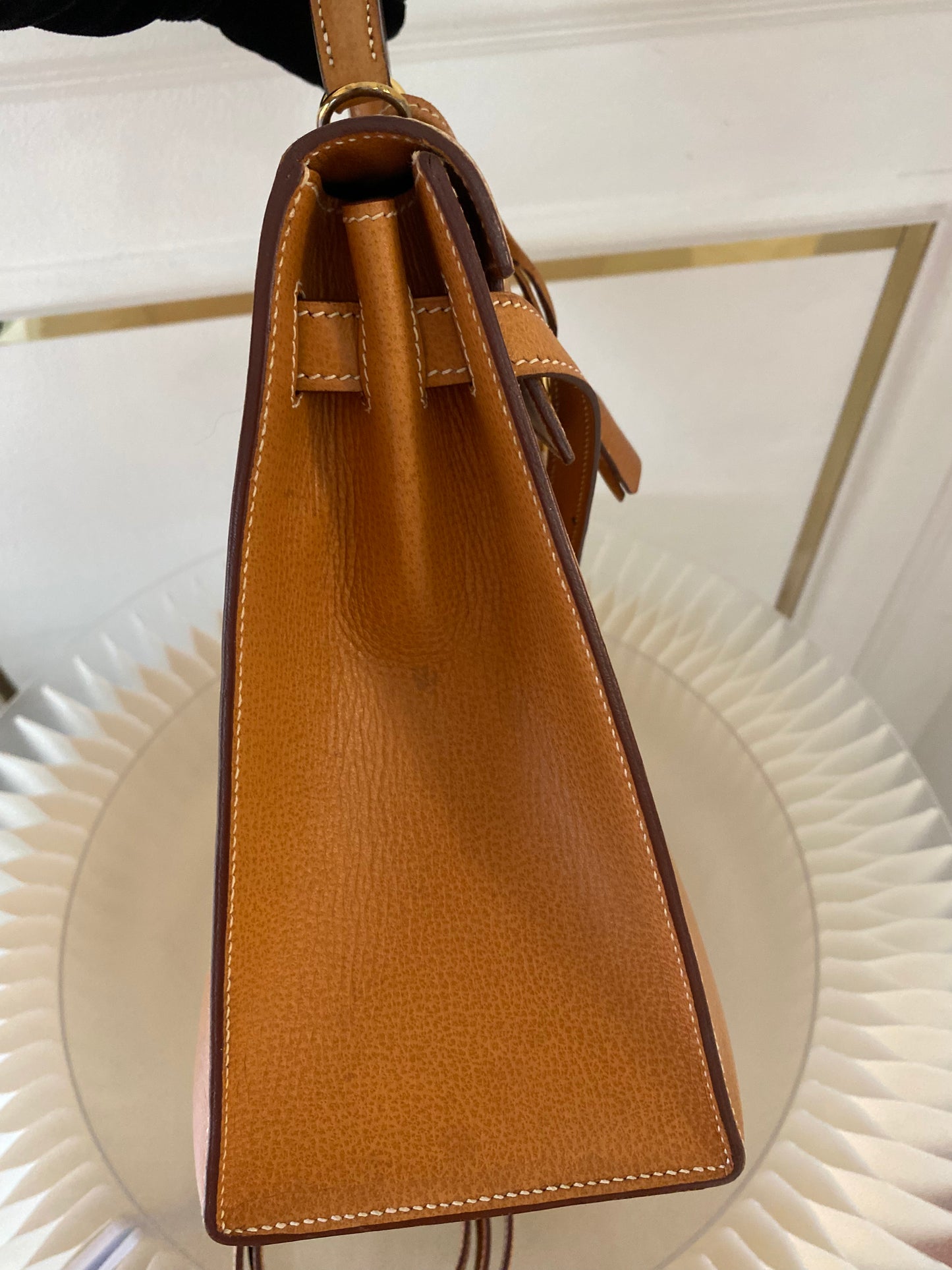 Hermes Kelly 32 Sellier in Vache Liegee Natural Color GHW