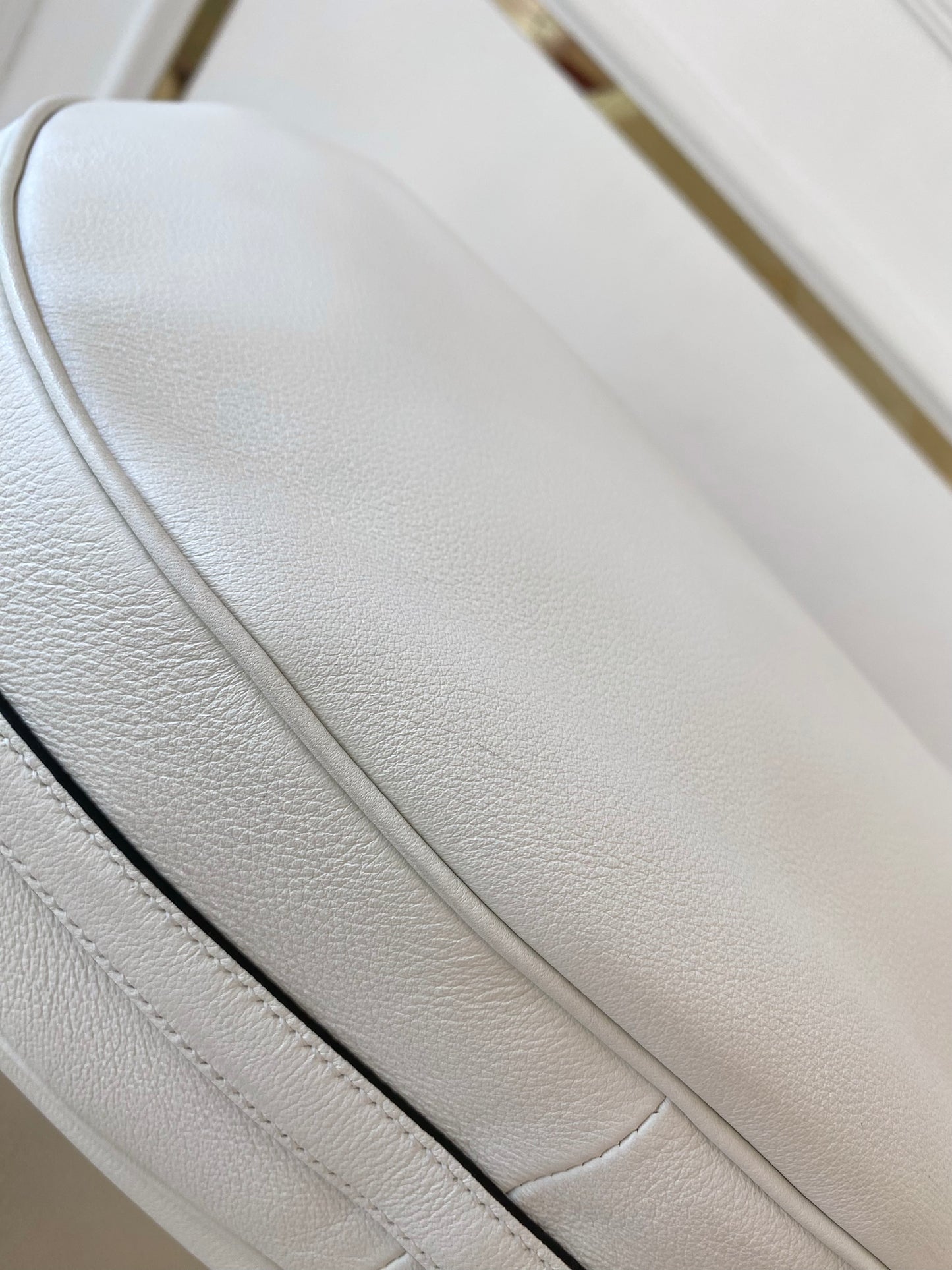 PRADA Arqué Leather Large Shoulder Bag