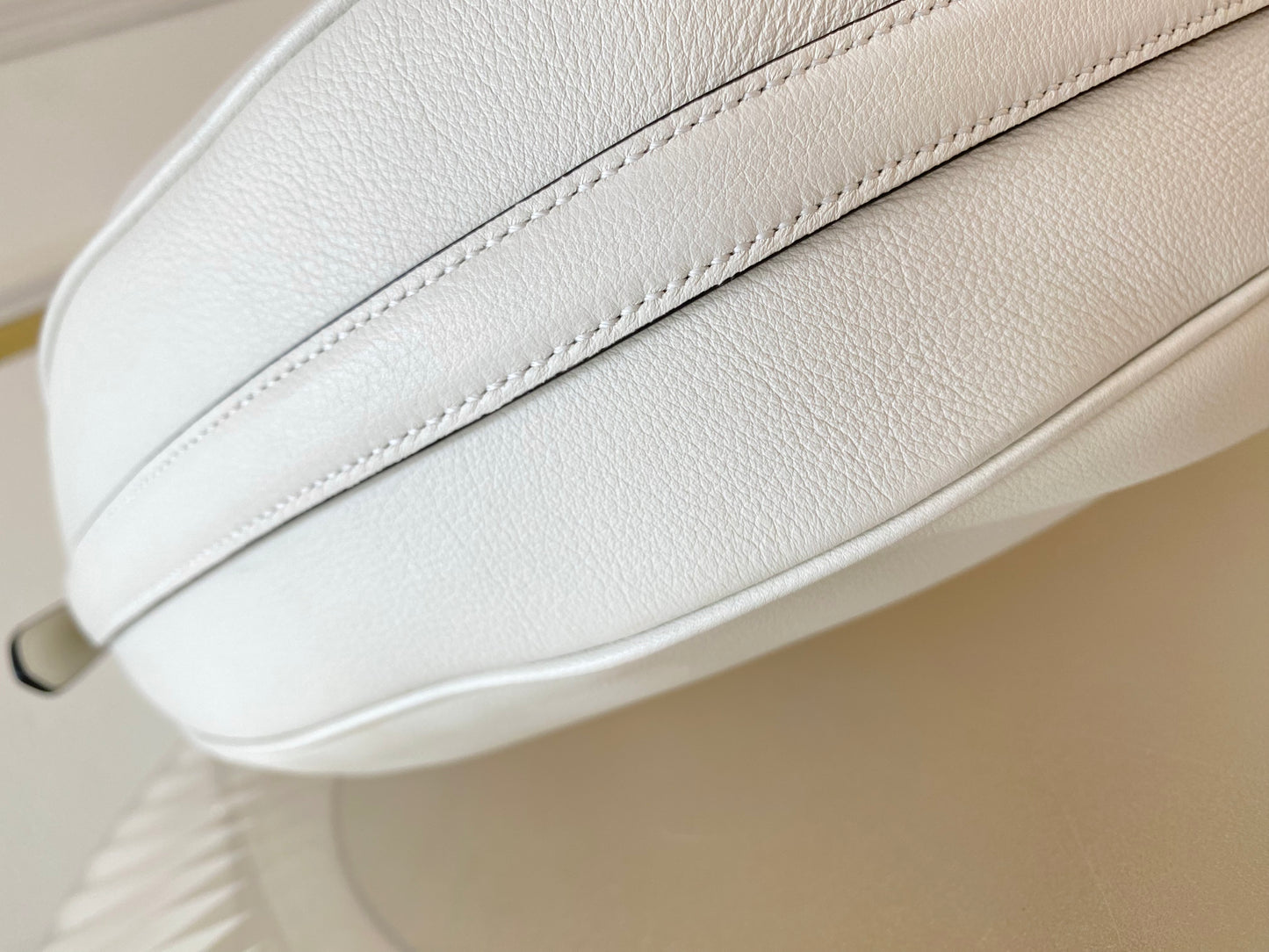 PRADA Arqué Leather Large Shoulder Bag