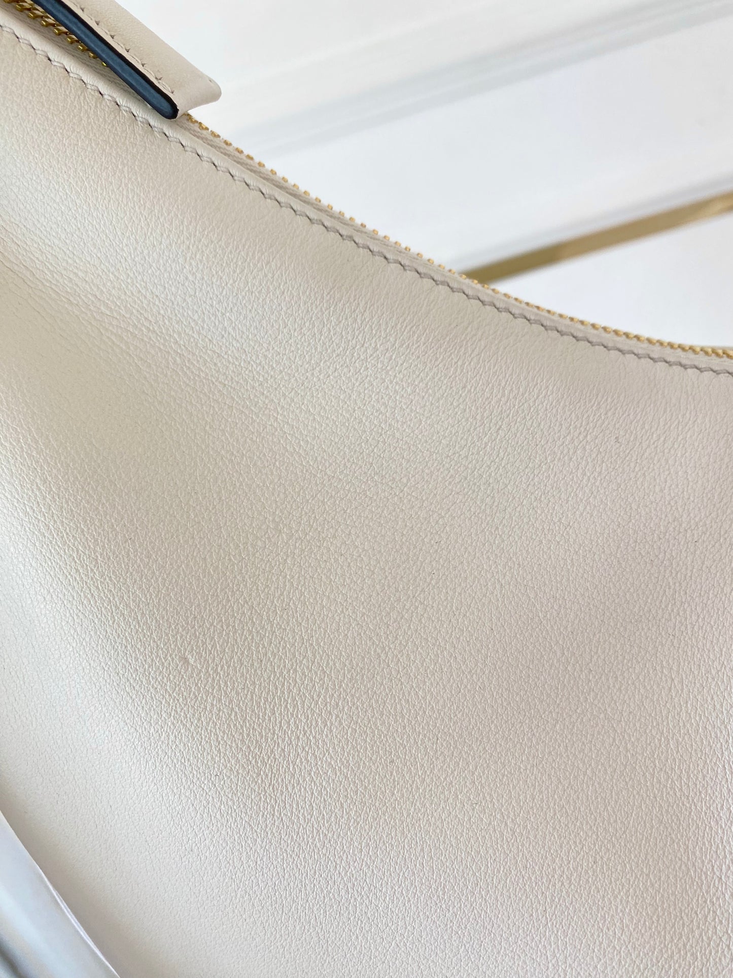 PRADA Arqué Leather Large Shoulder Bag