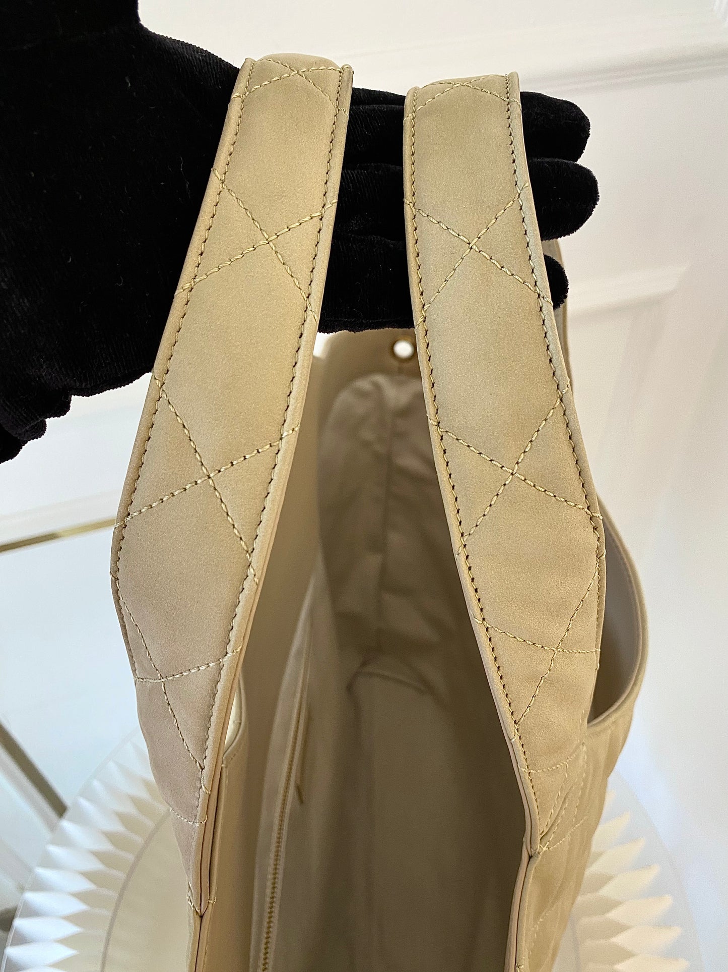 YVES SAINT LAURENT Icare Maxi Quilted Nubuck Suede