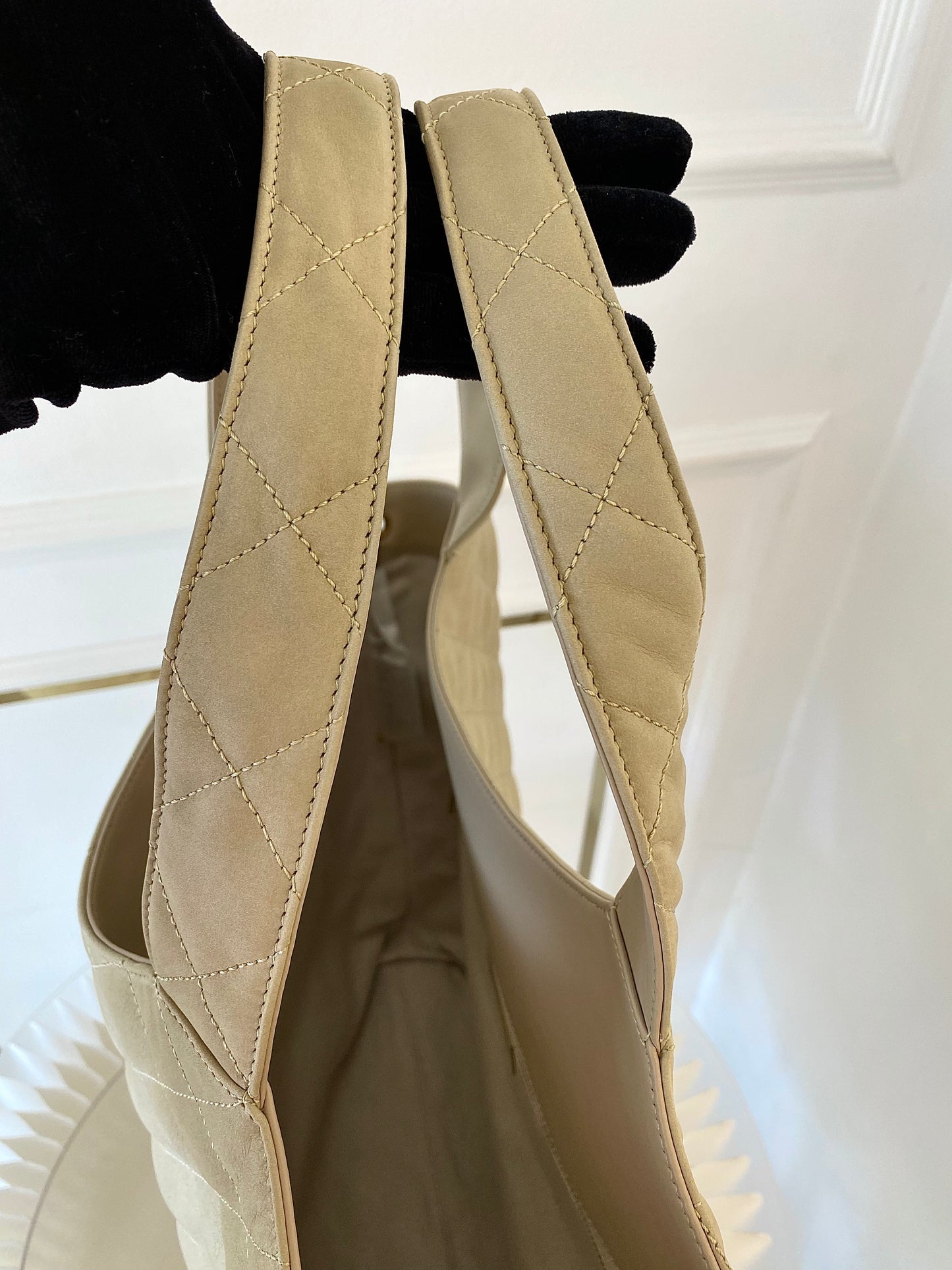 YVES SAINT LAURENT Icare Maxi Quilted Nubuck Suede