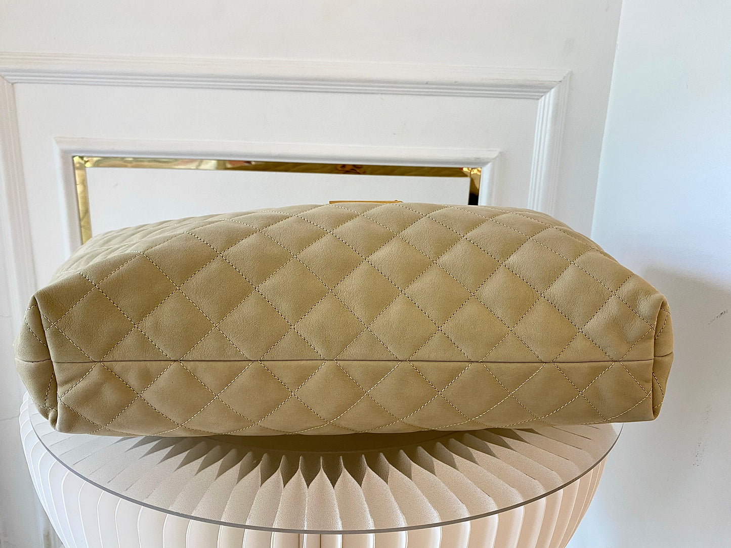 YVES SAINT LAURENT Icare Maxi Quilted Nubuck Suede