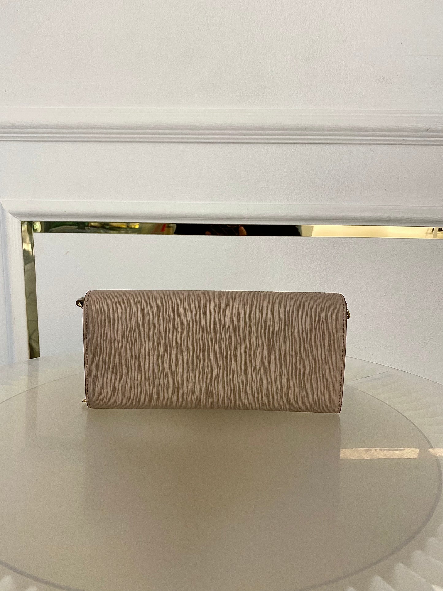 Prada Vitello Move WOC GHW in Beige