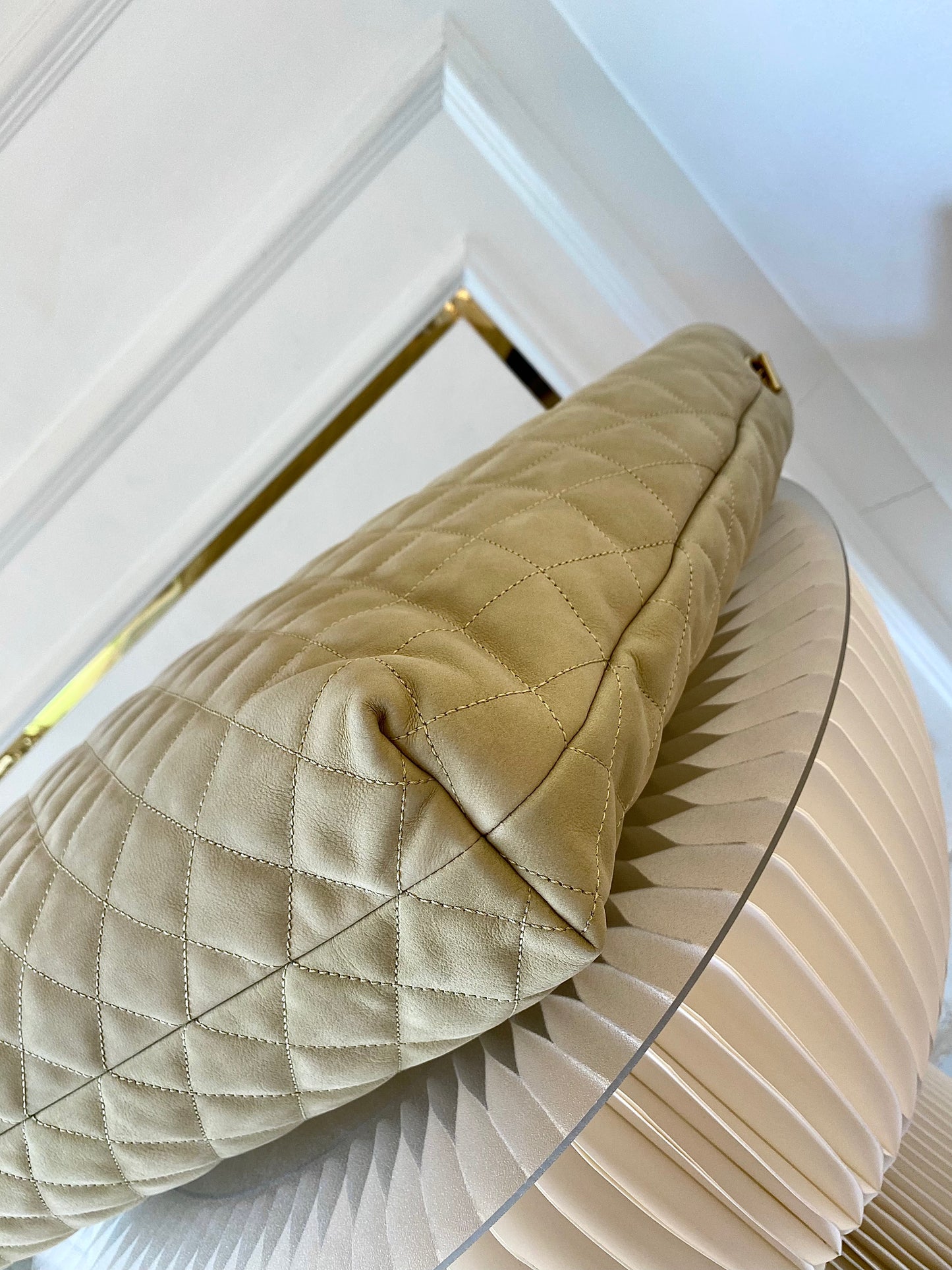 YVES SAINT LAURENT Icare Maxi Quilted Nubuck Suede