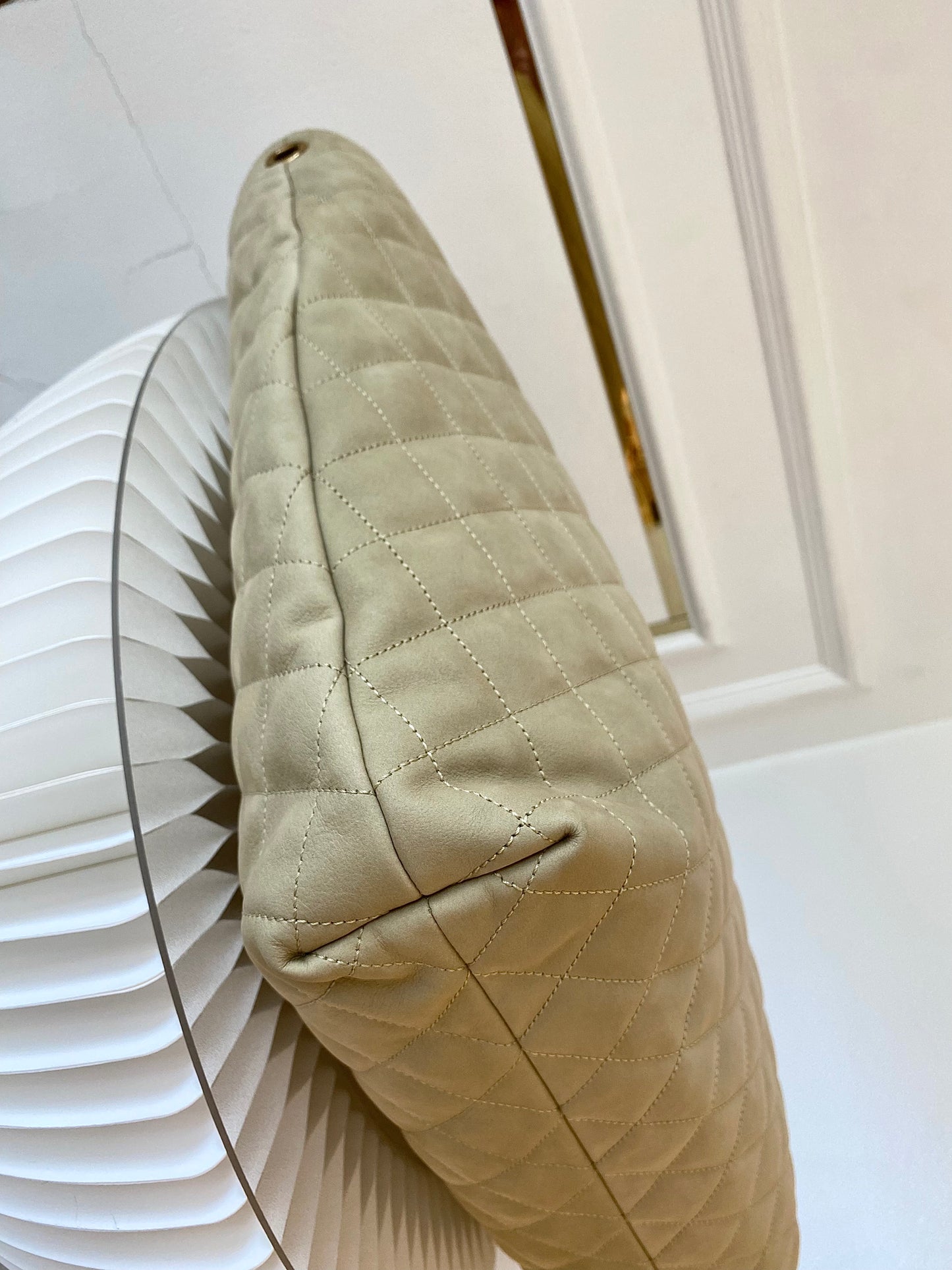 YVES SAINT LAURENT Icare Maxi Quilted Nubuck Suede
