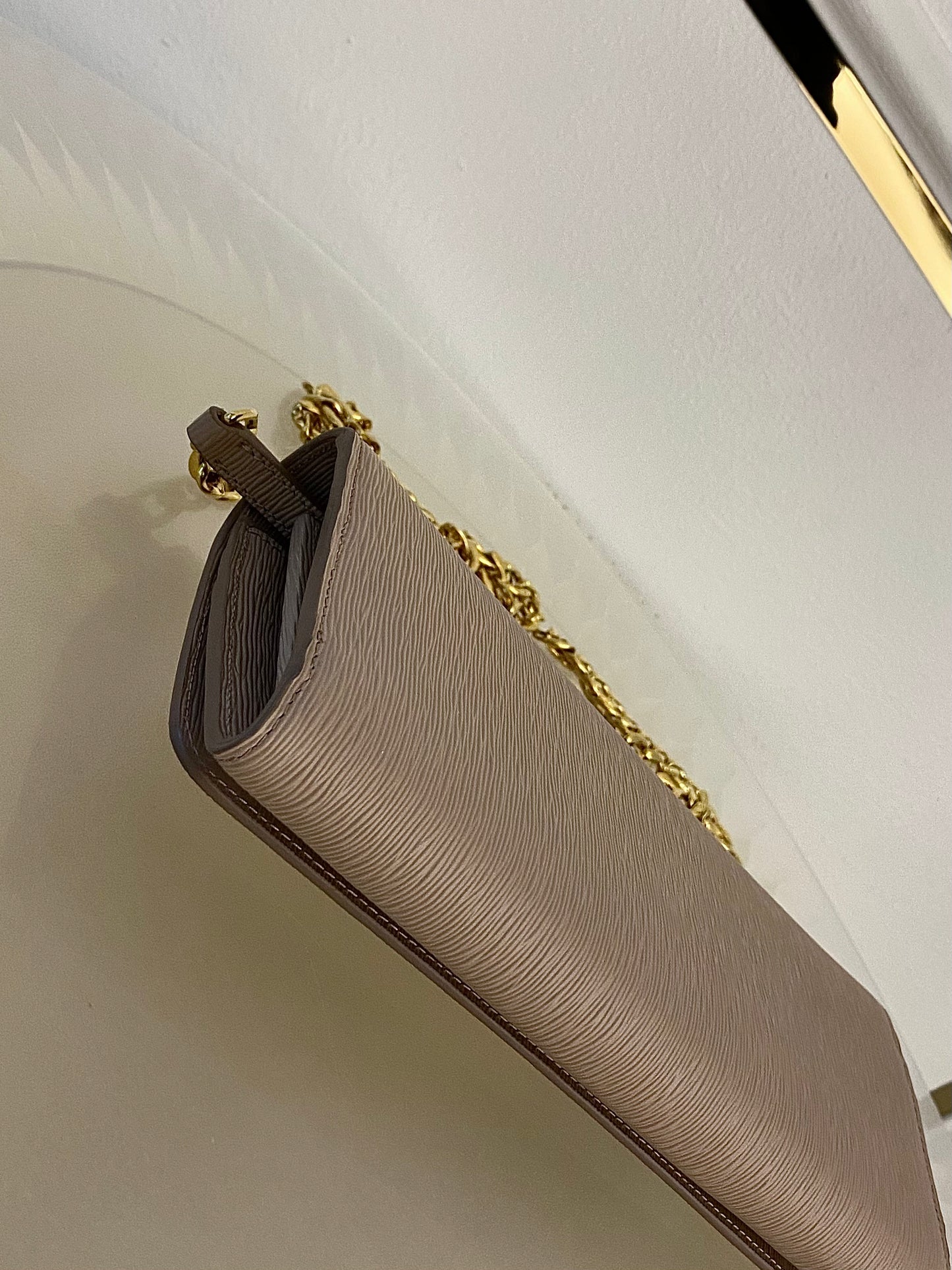 Prada Vitello Move WOC GHW in Beige
