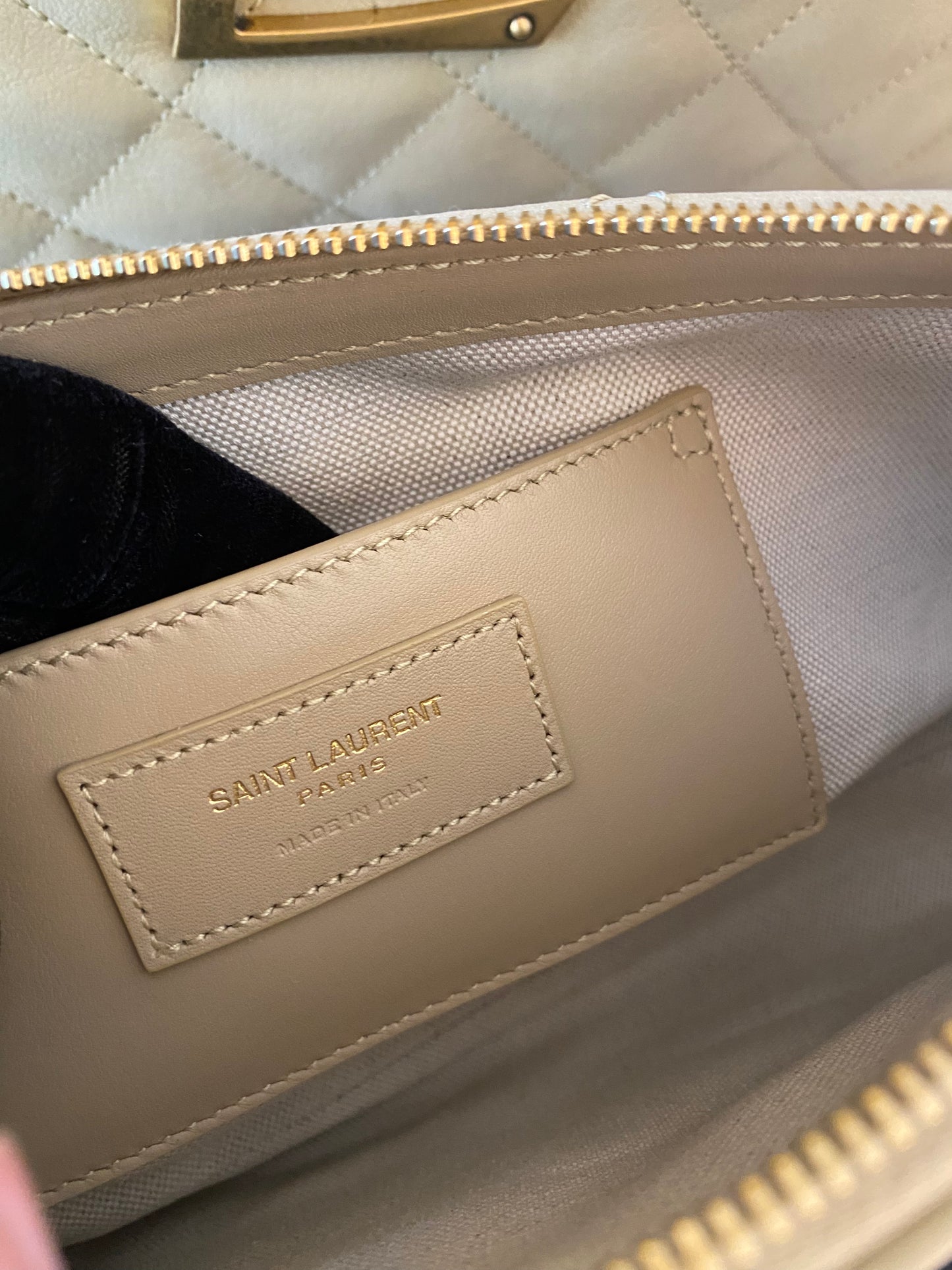 YVES SAINT LAURENT Icare Maxi Quilted Nubuck Suede