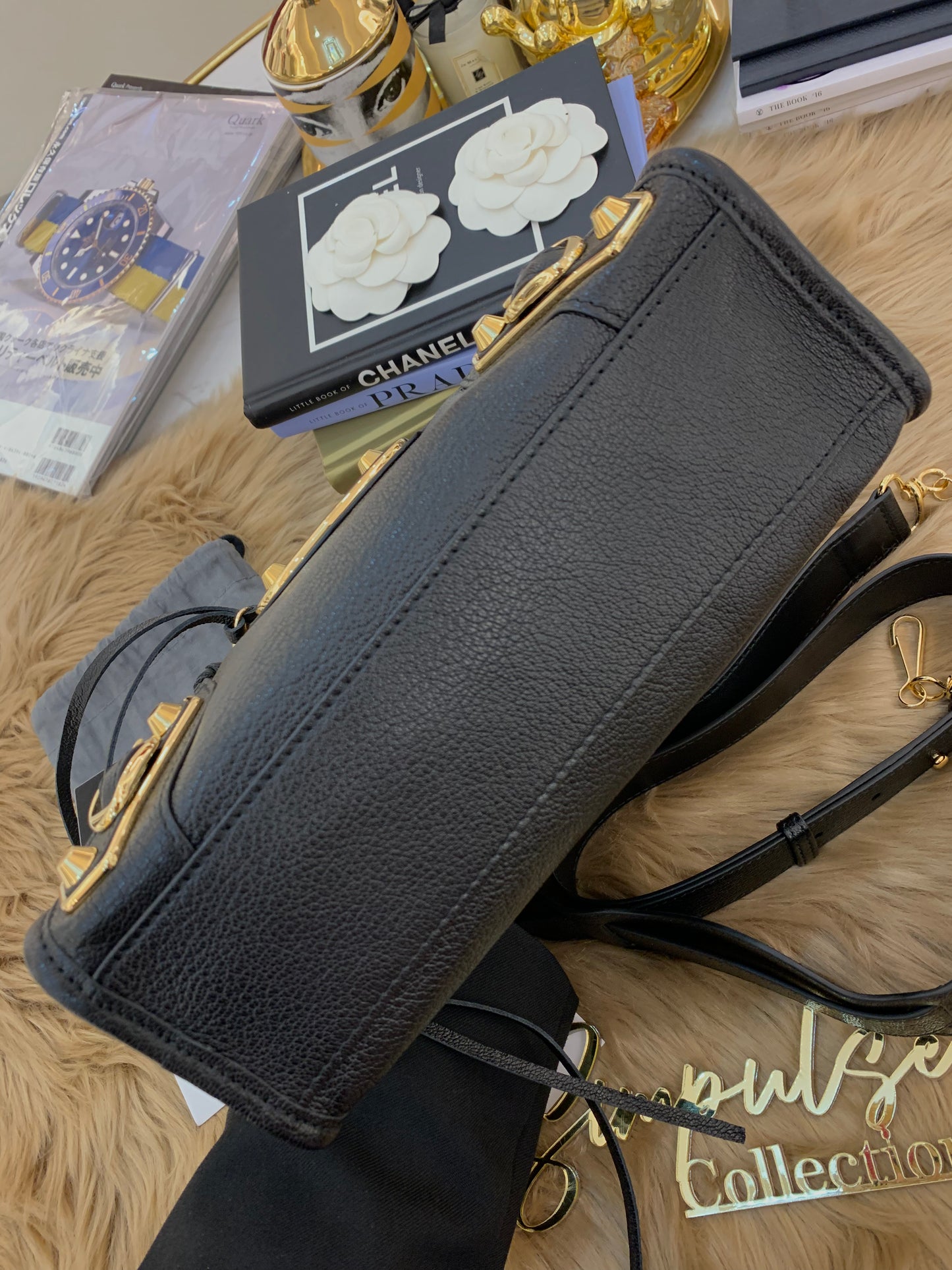 Mini Metallic Edge City Bag