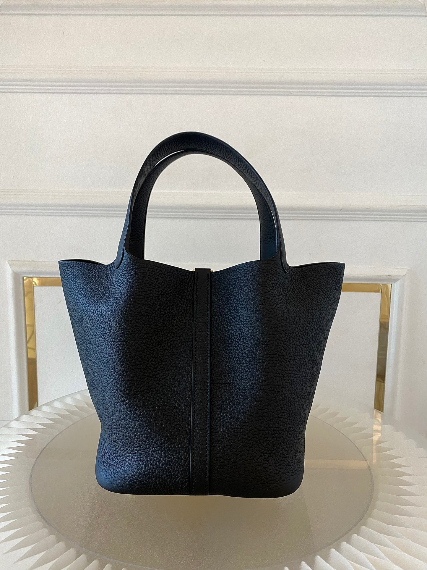 HERMES Picotin 22 Noir GHW