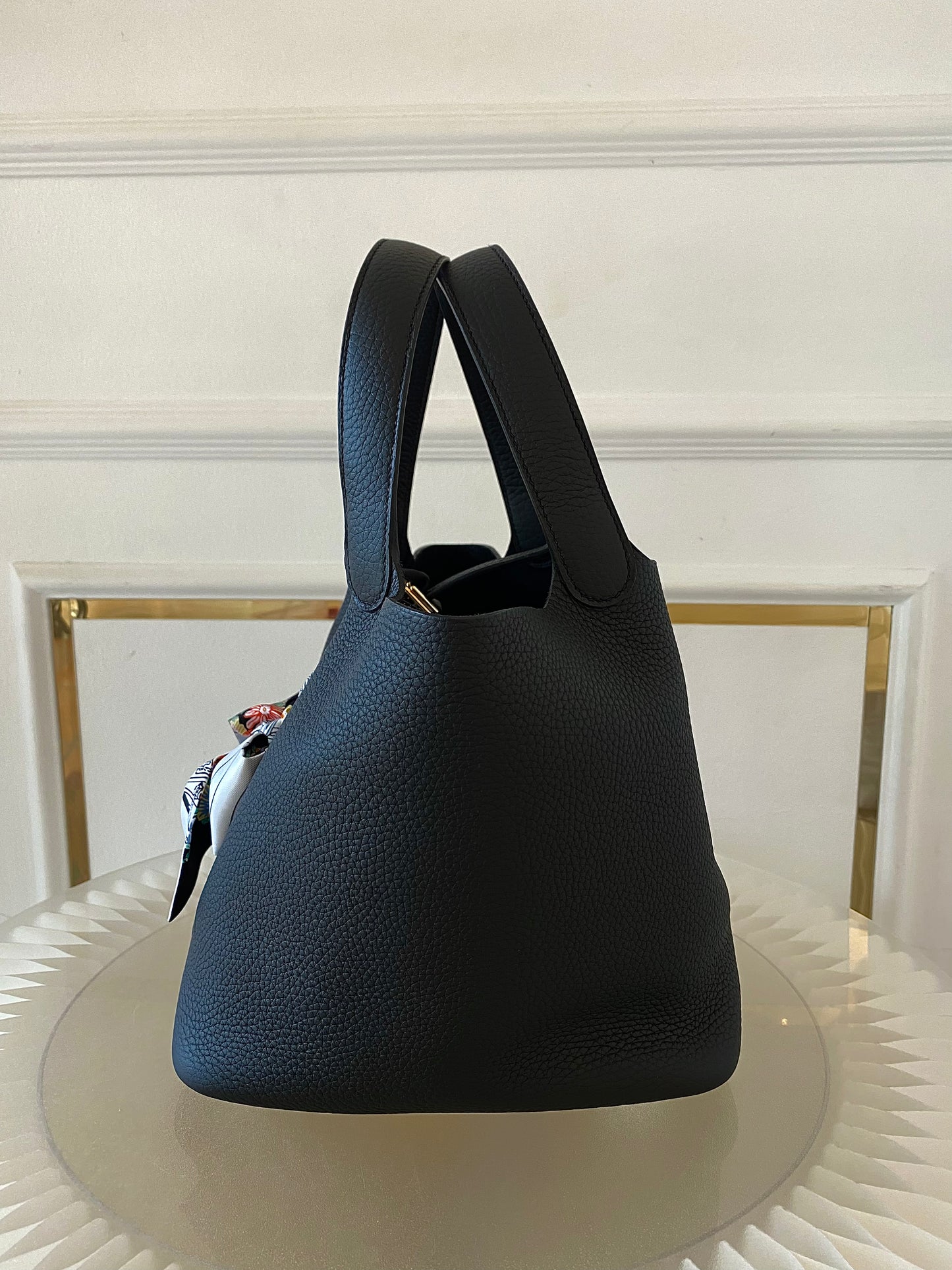 HERMES Picotin 22 Noir GHW
