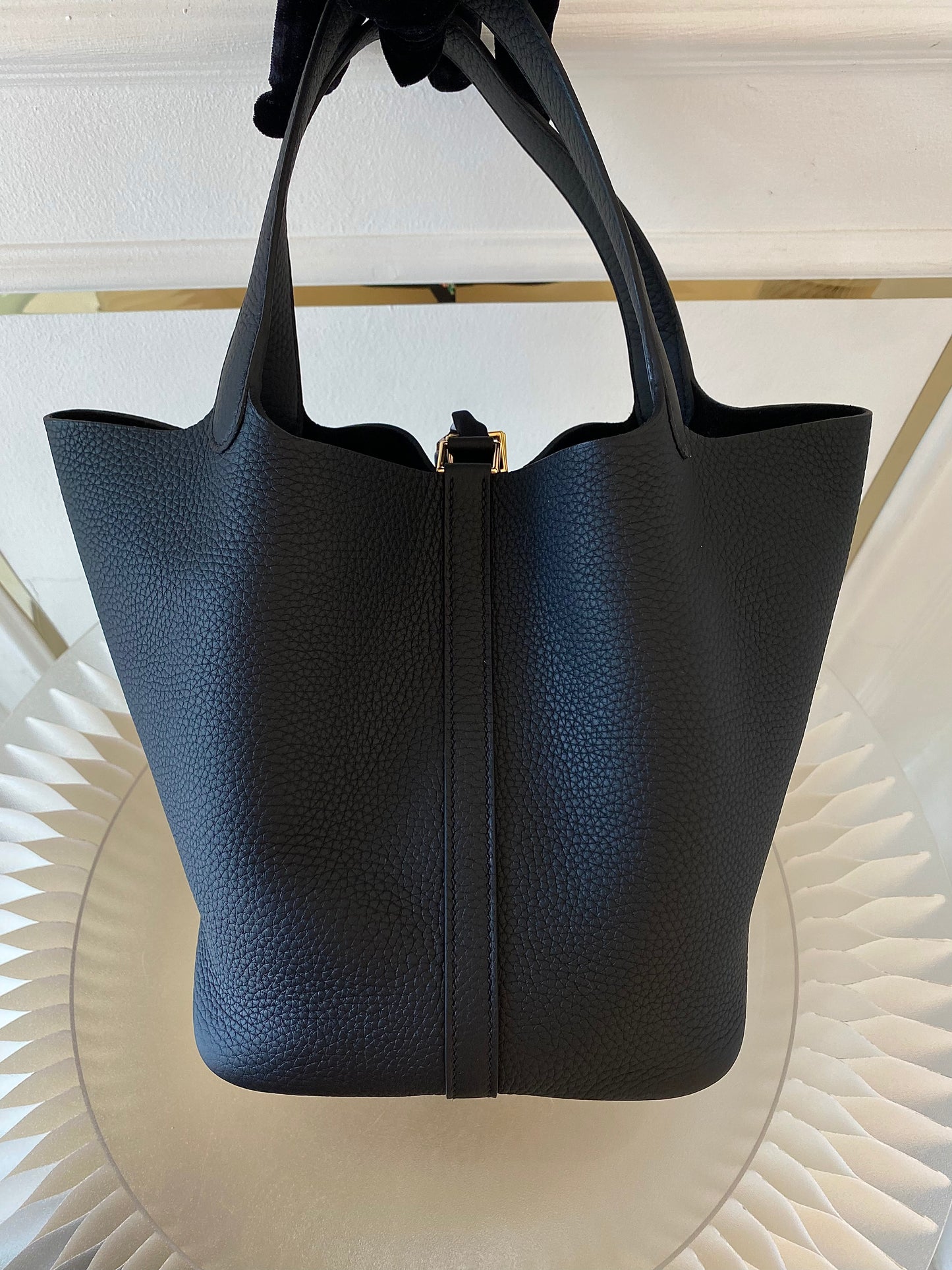 HERMES Picotin 22 Noir GHW