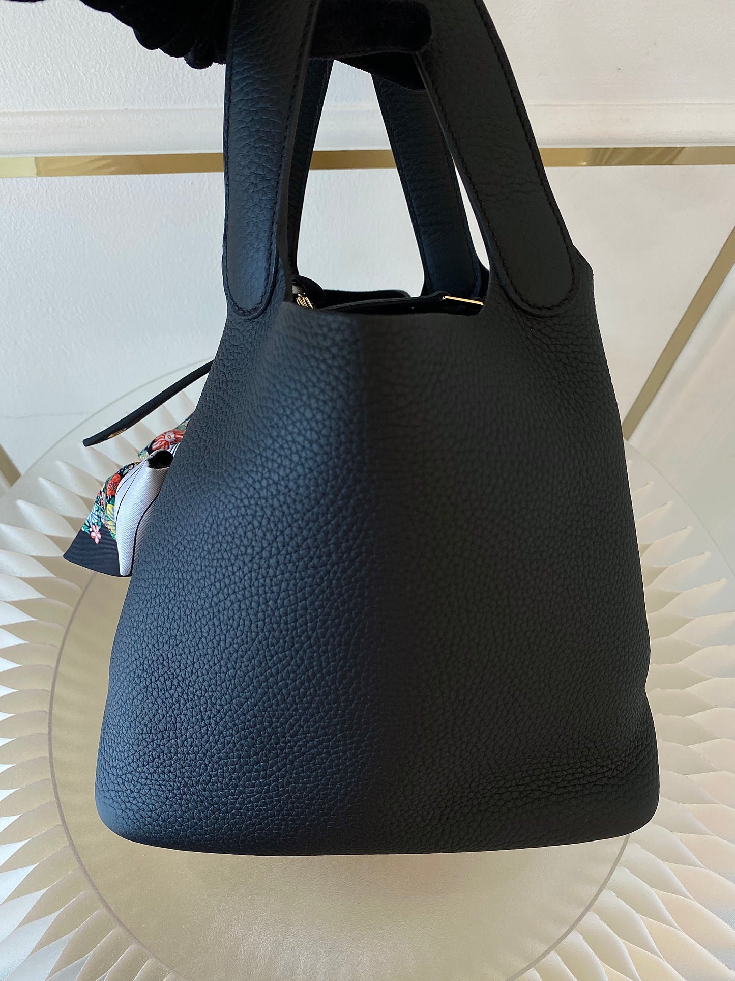 HERMES Picotin 22 Noir GHW
