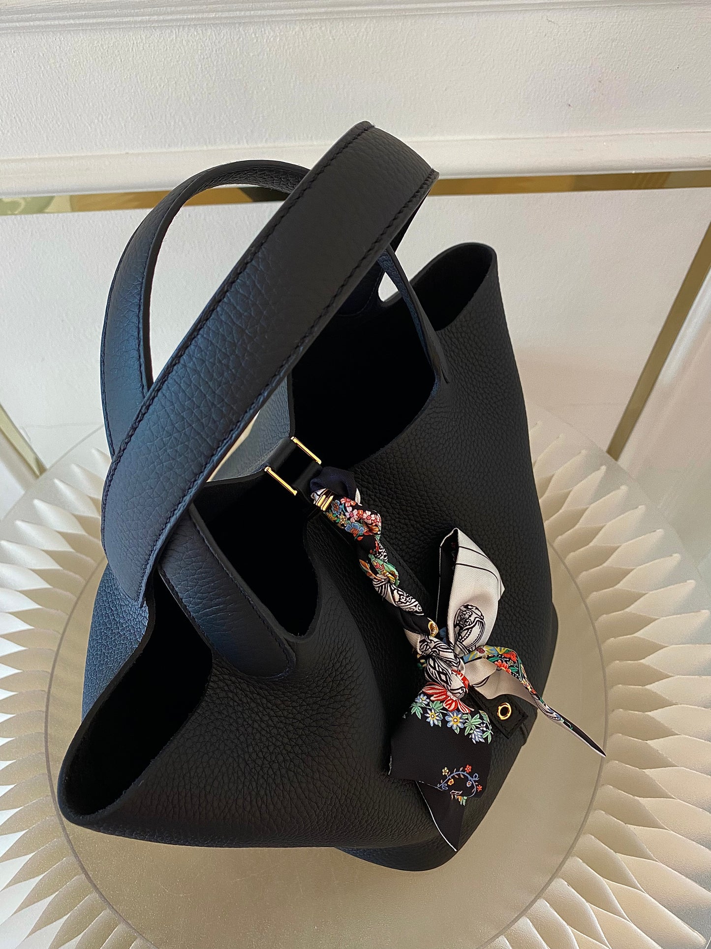 HERMES Picotin 22 Noir GHW