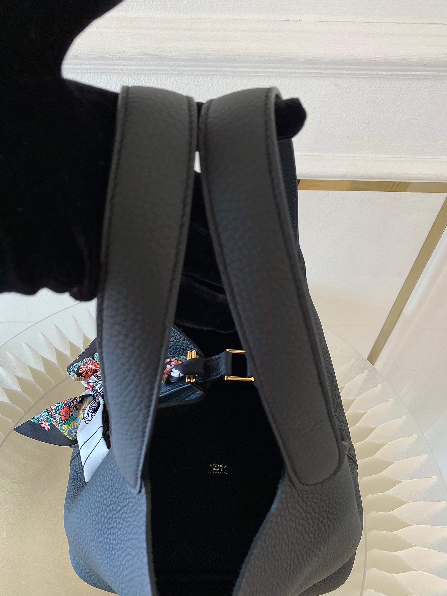 HERMES Picotin 22 Noir GHW