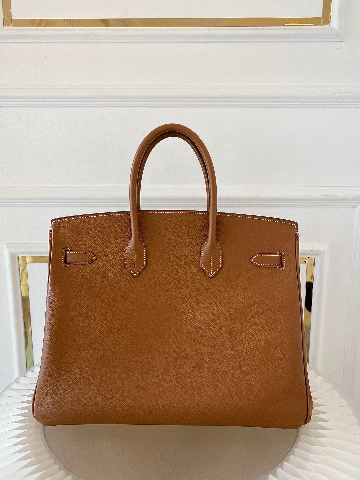 HERMES Birkin 35 Gold on Gold Epsom