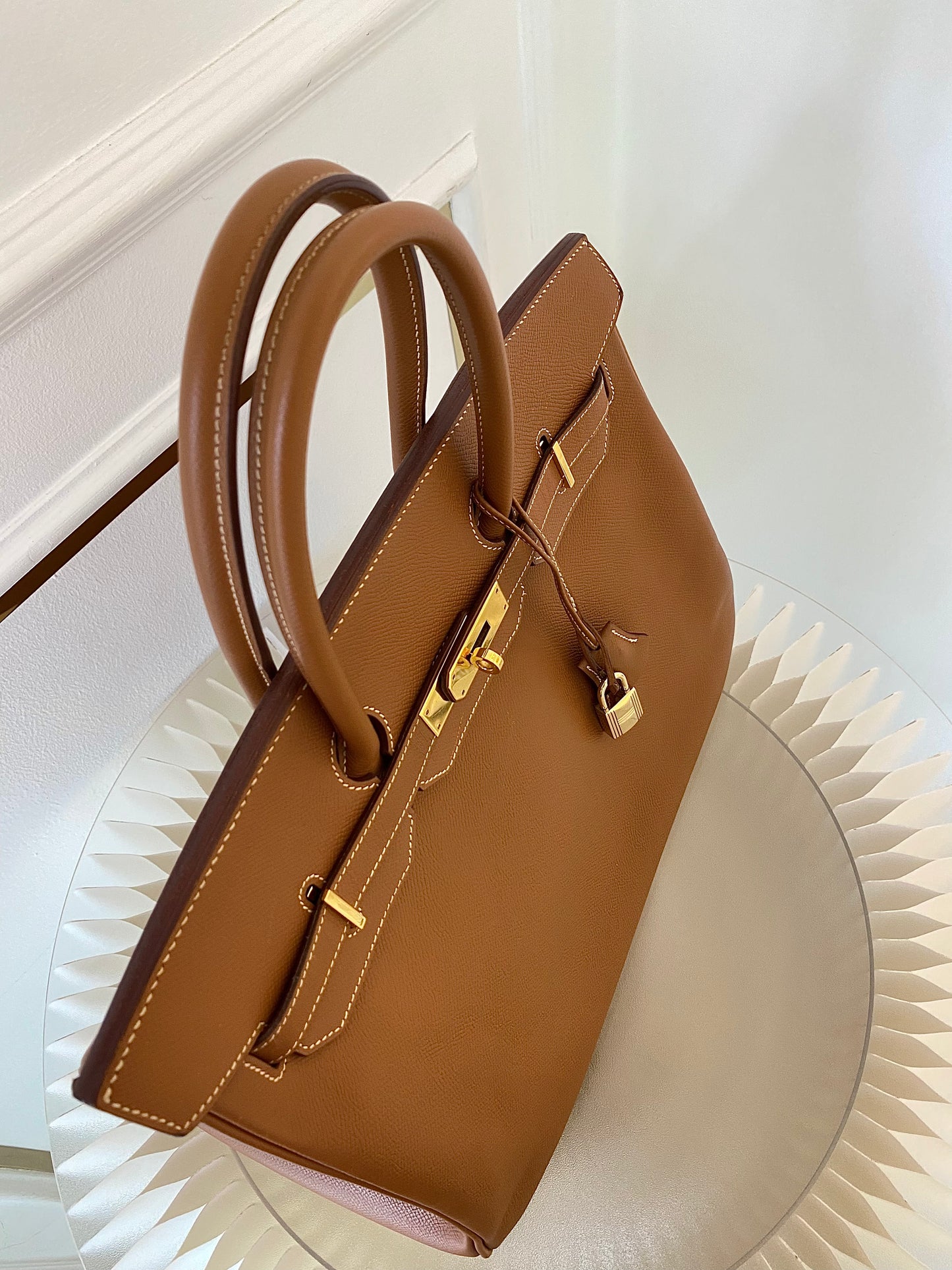 HERMES Birkin 35 Gold on Gold Epsom