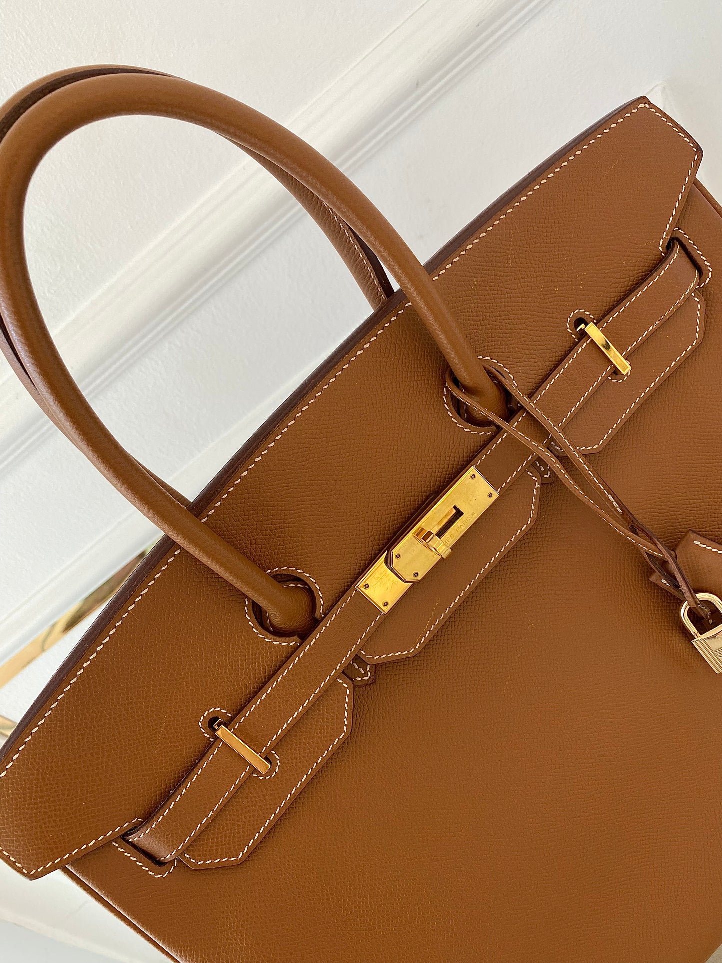 HERMES Birkin 35 Gold on Gold Epsom