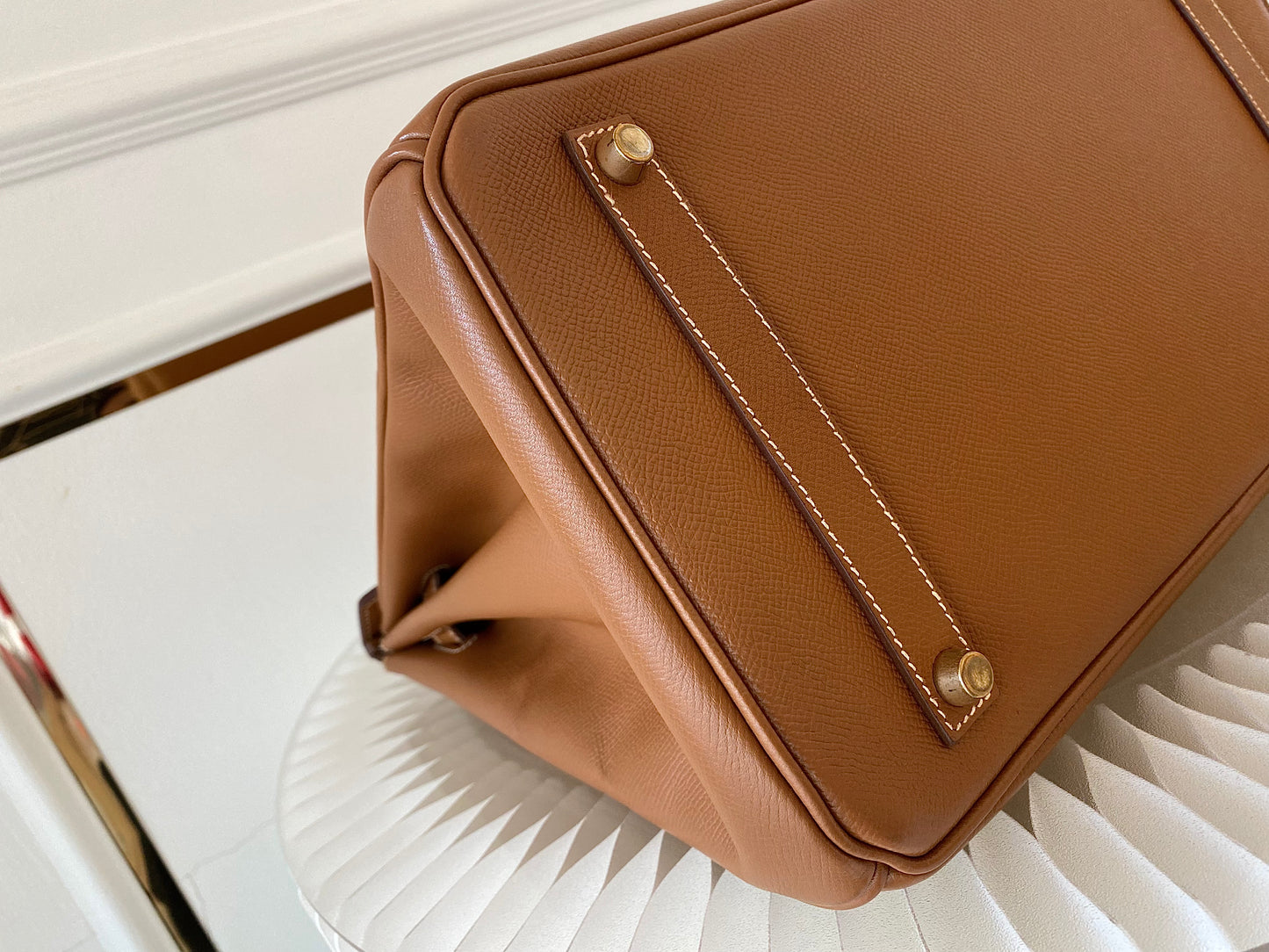 HERMES Birkin 35 Gold on Gold Epsom