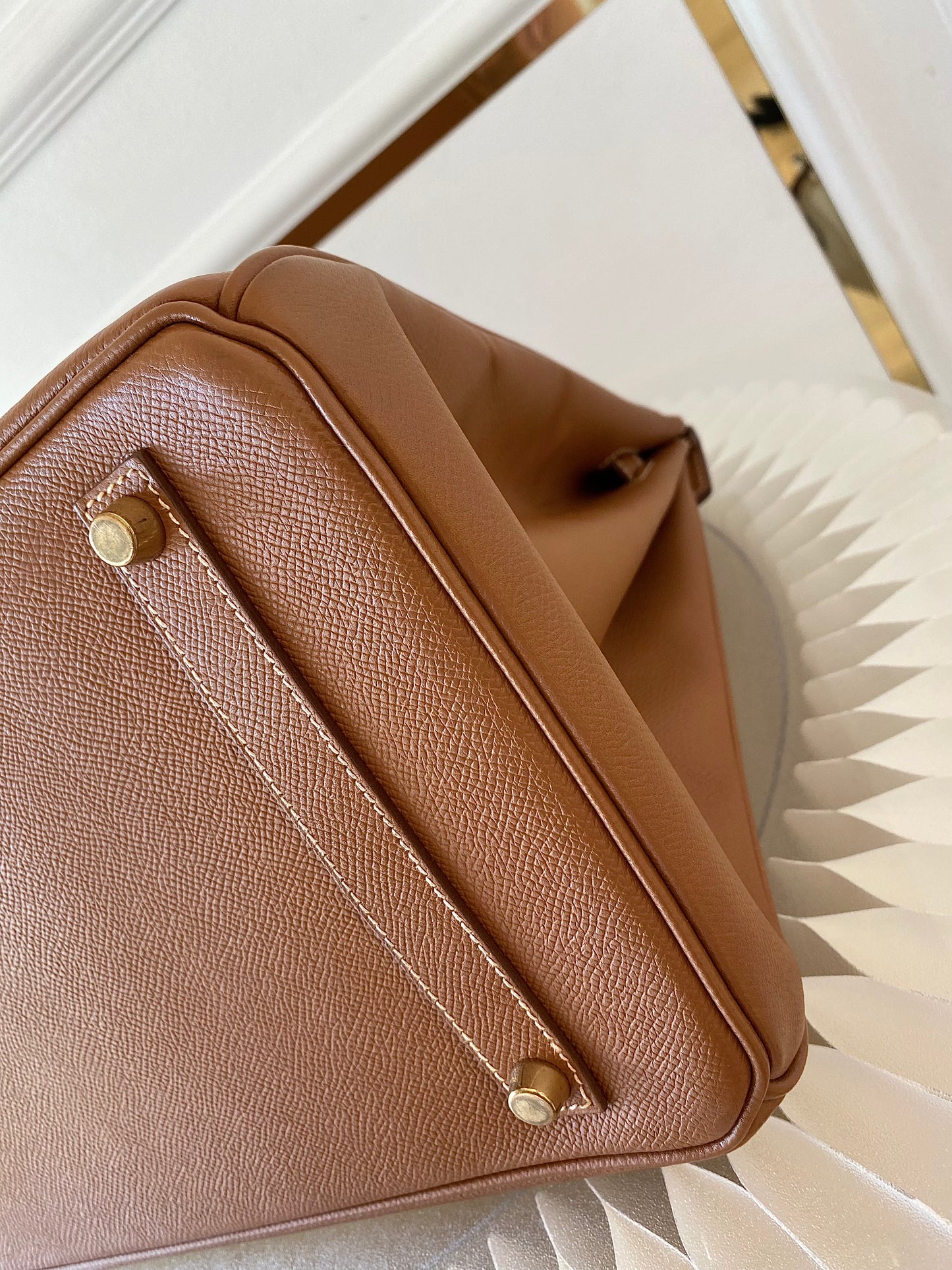 HERMES Birkin 35 Gold on Gold Epsom