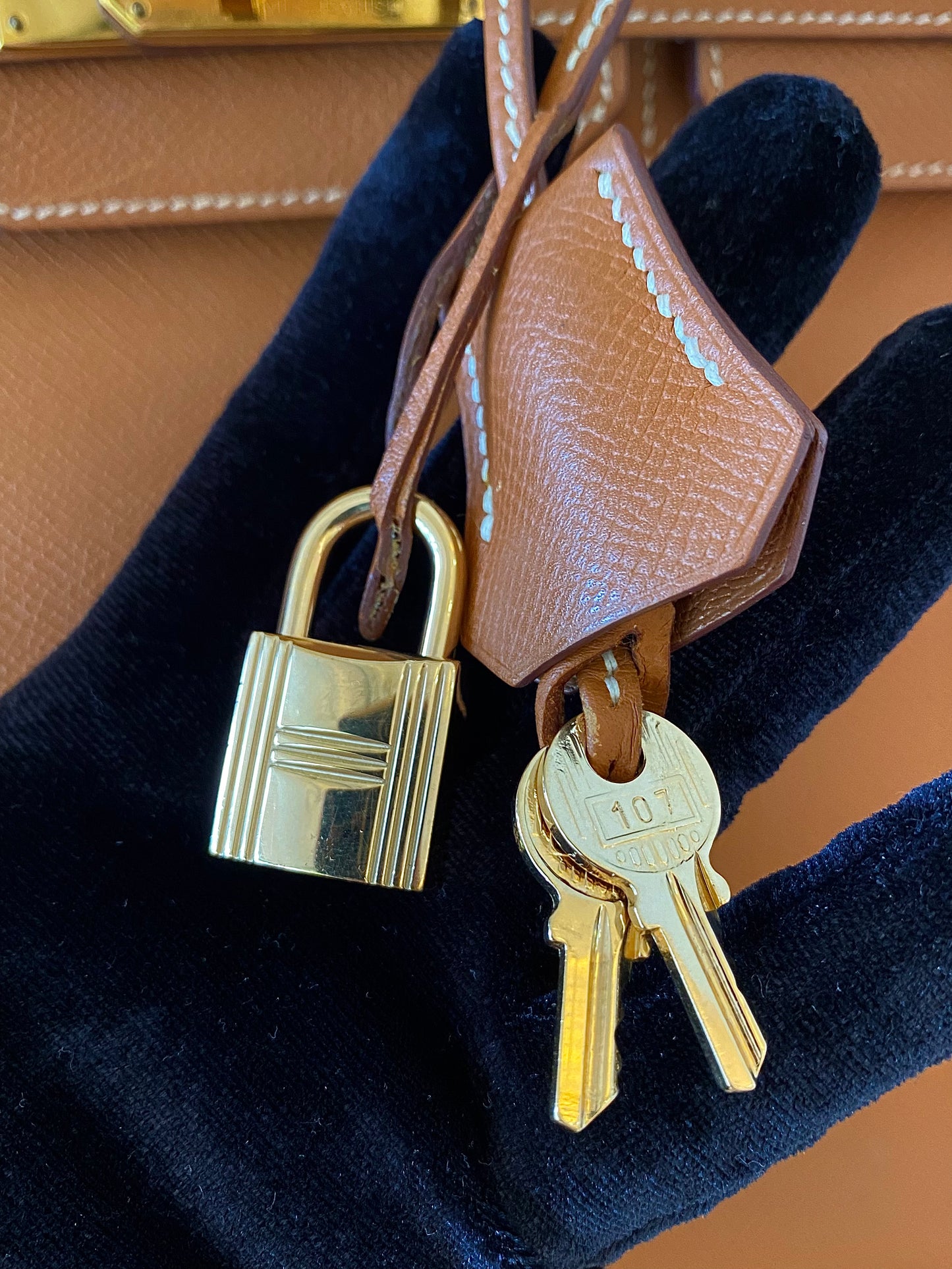 HERMES Birkin 35 Gold on Gold Epsom