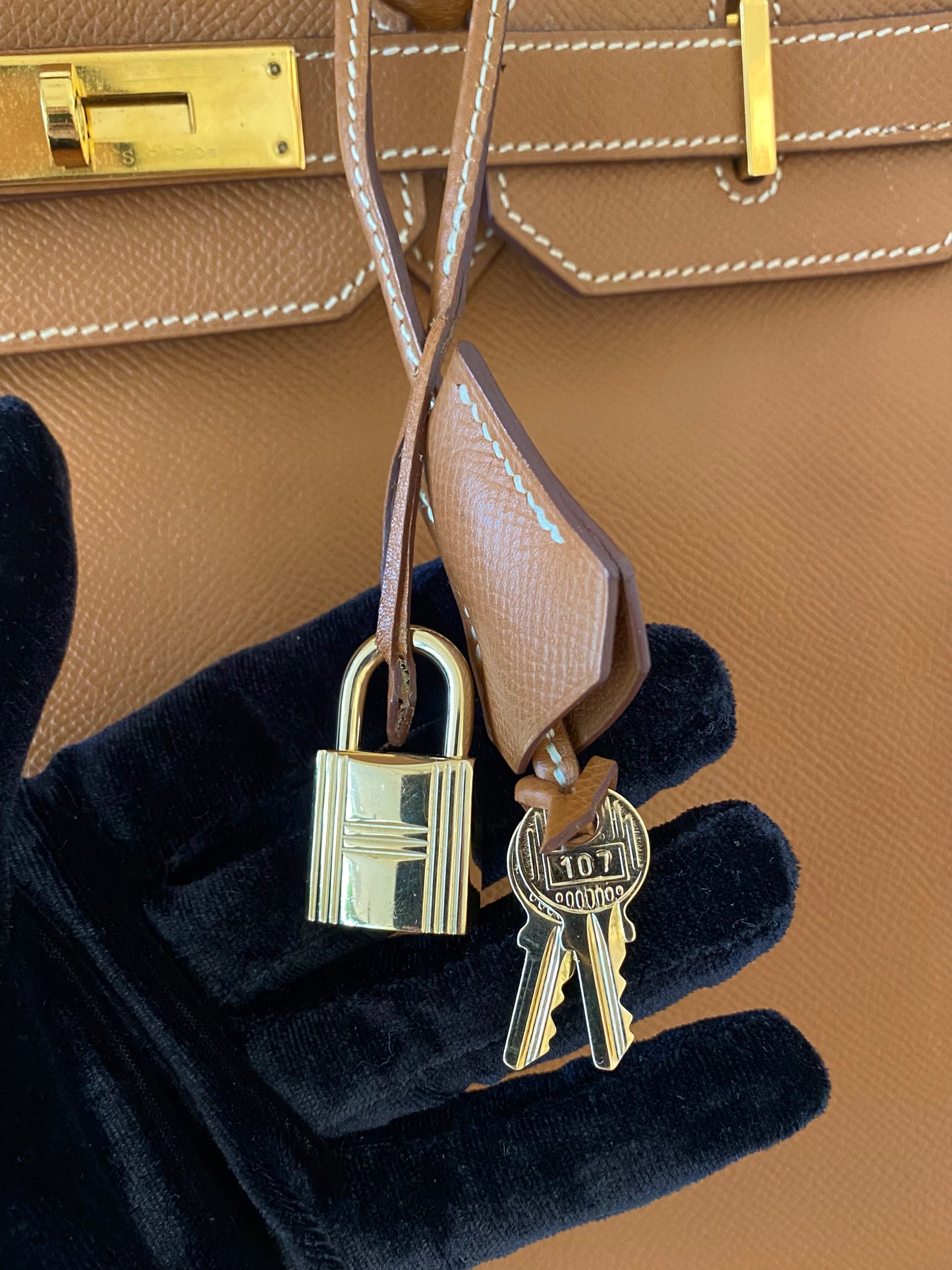 HERMES Birkin 35 Gold on Gold Epsom