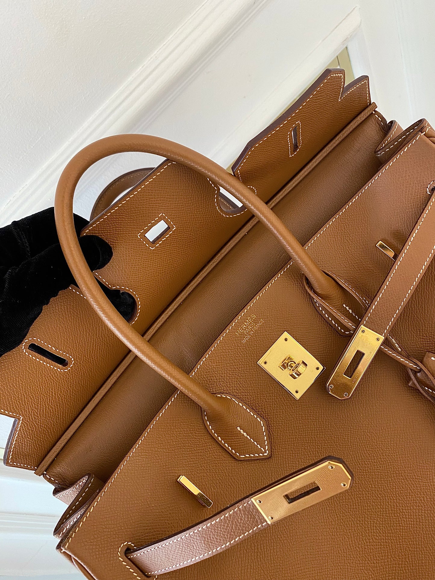 HERMES Birkin 35 Gold on Gold Epsom