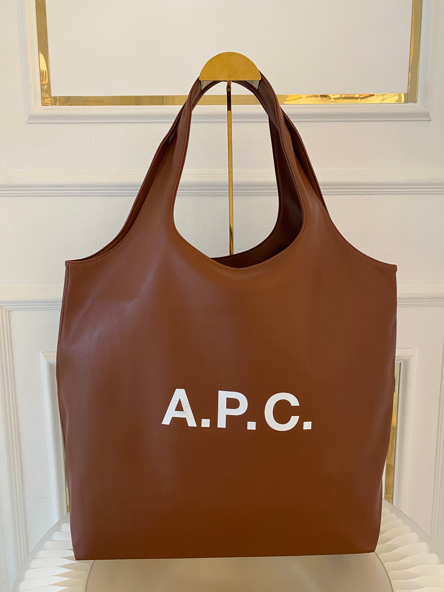 A.P.C Ninon Medium Brown Tote Bag