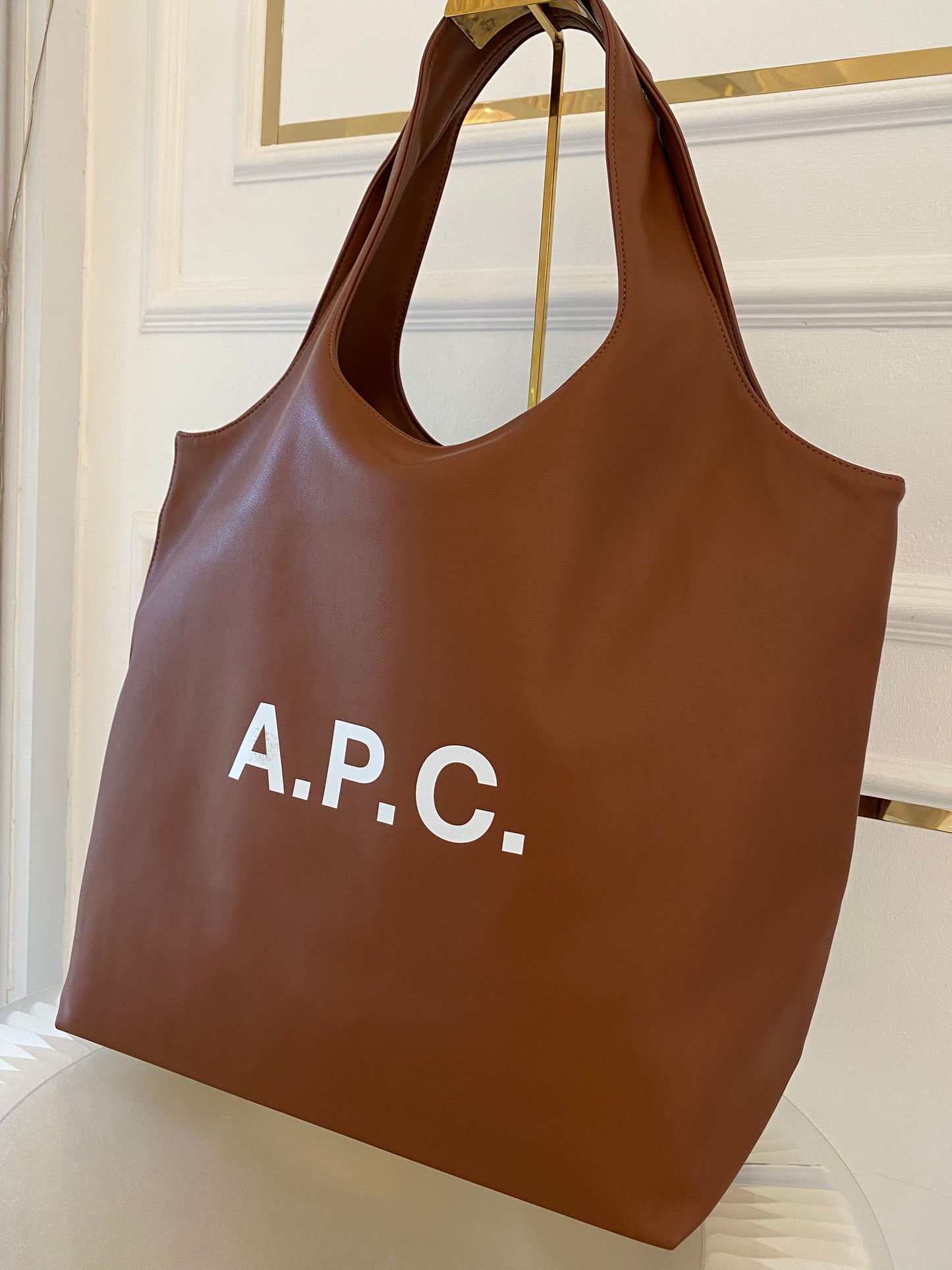 A.P.C Ninon Medium Brown Tote Bag