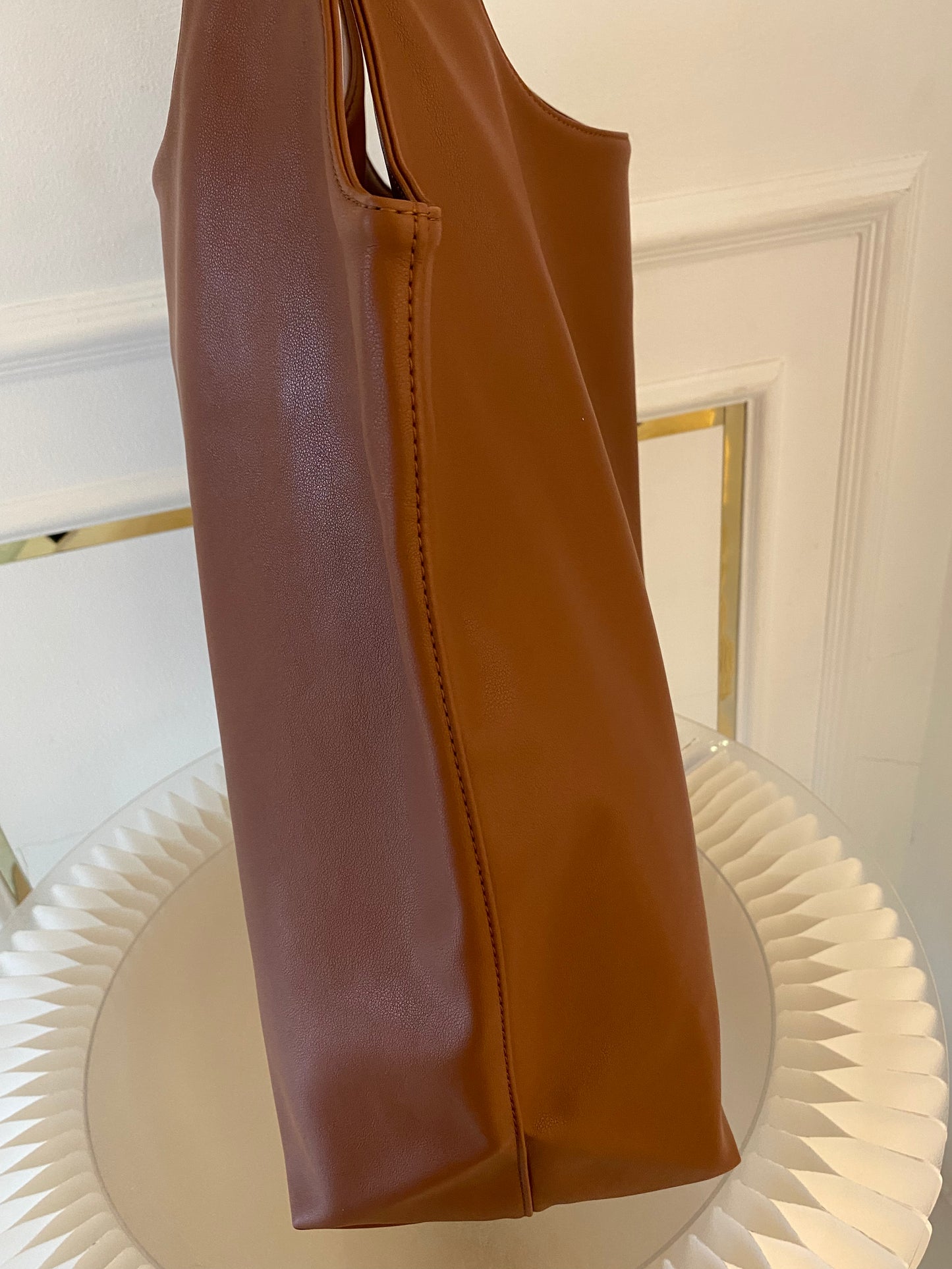 A.P.C Ninon Medium Brown Tote Bag