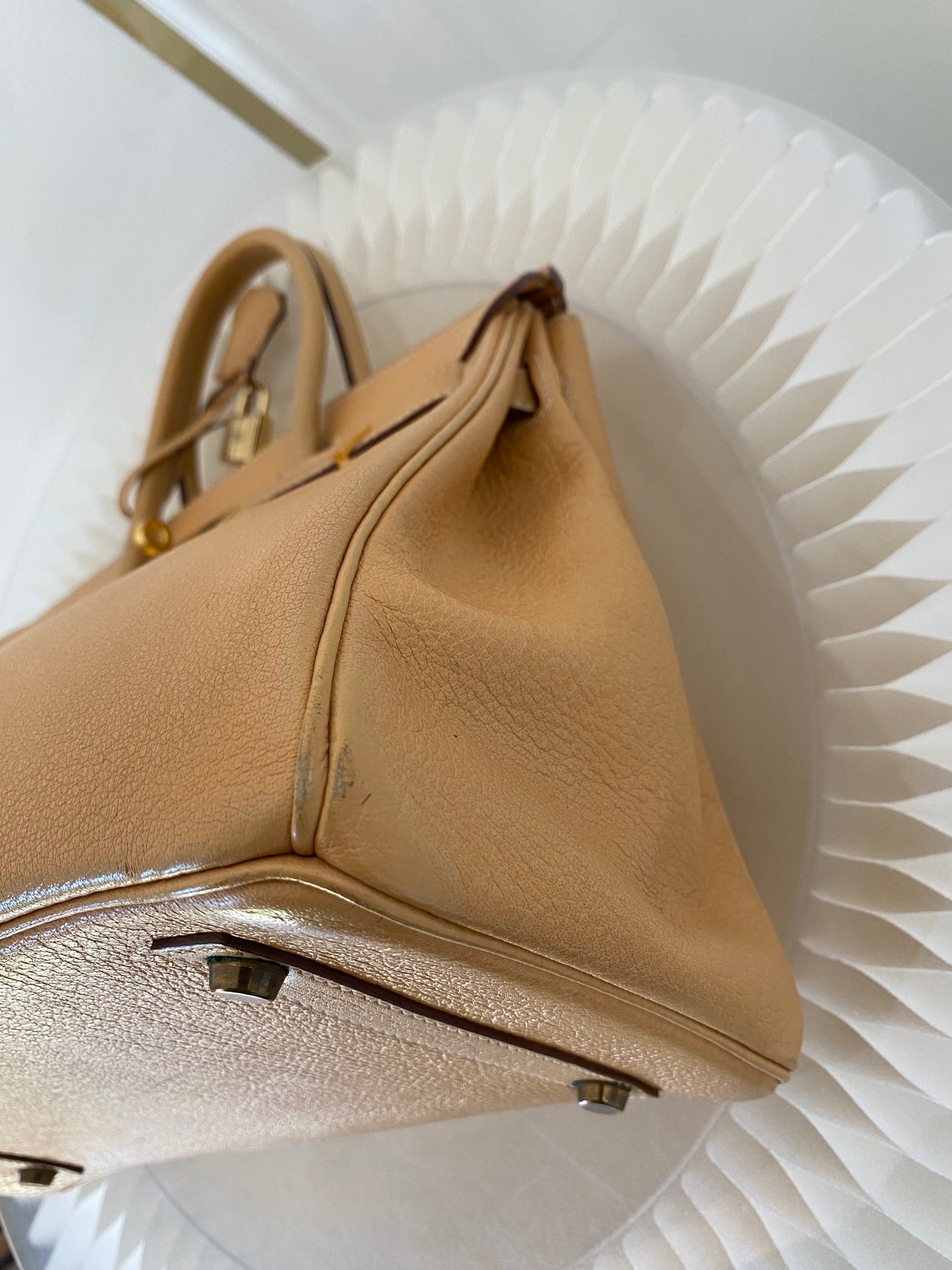 Hermes Birkin 30 Natural Sable Fjord Leather GHW