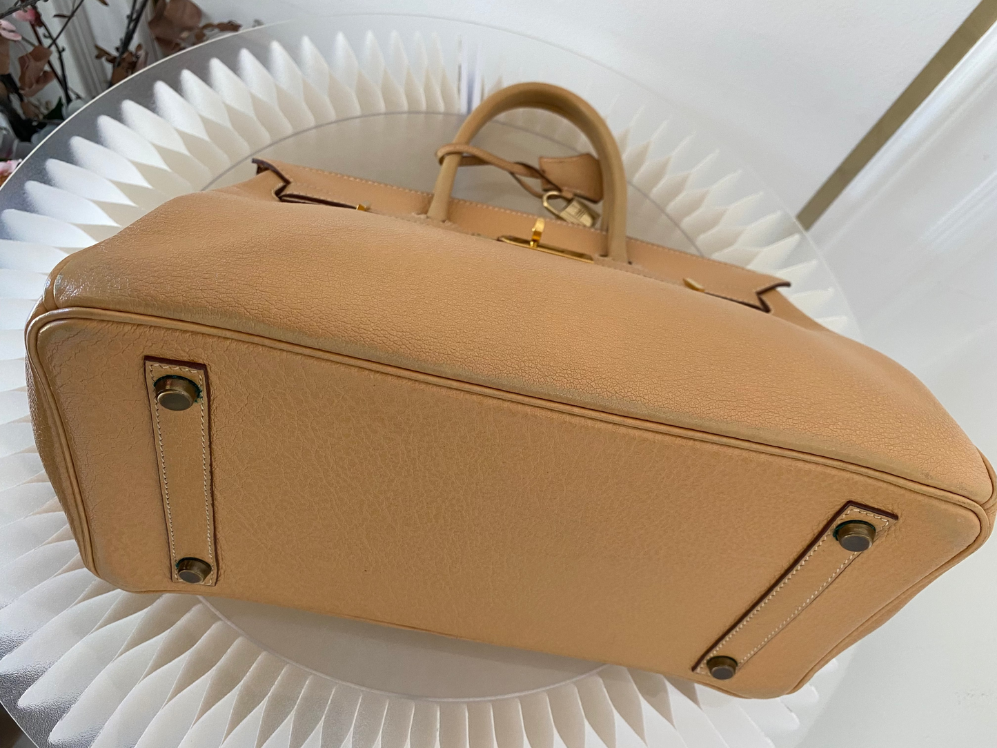 Hermes Birkin 30 Natural Sable Fjord Leather GHW