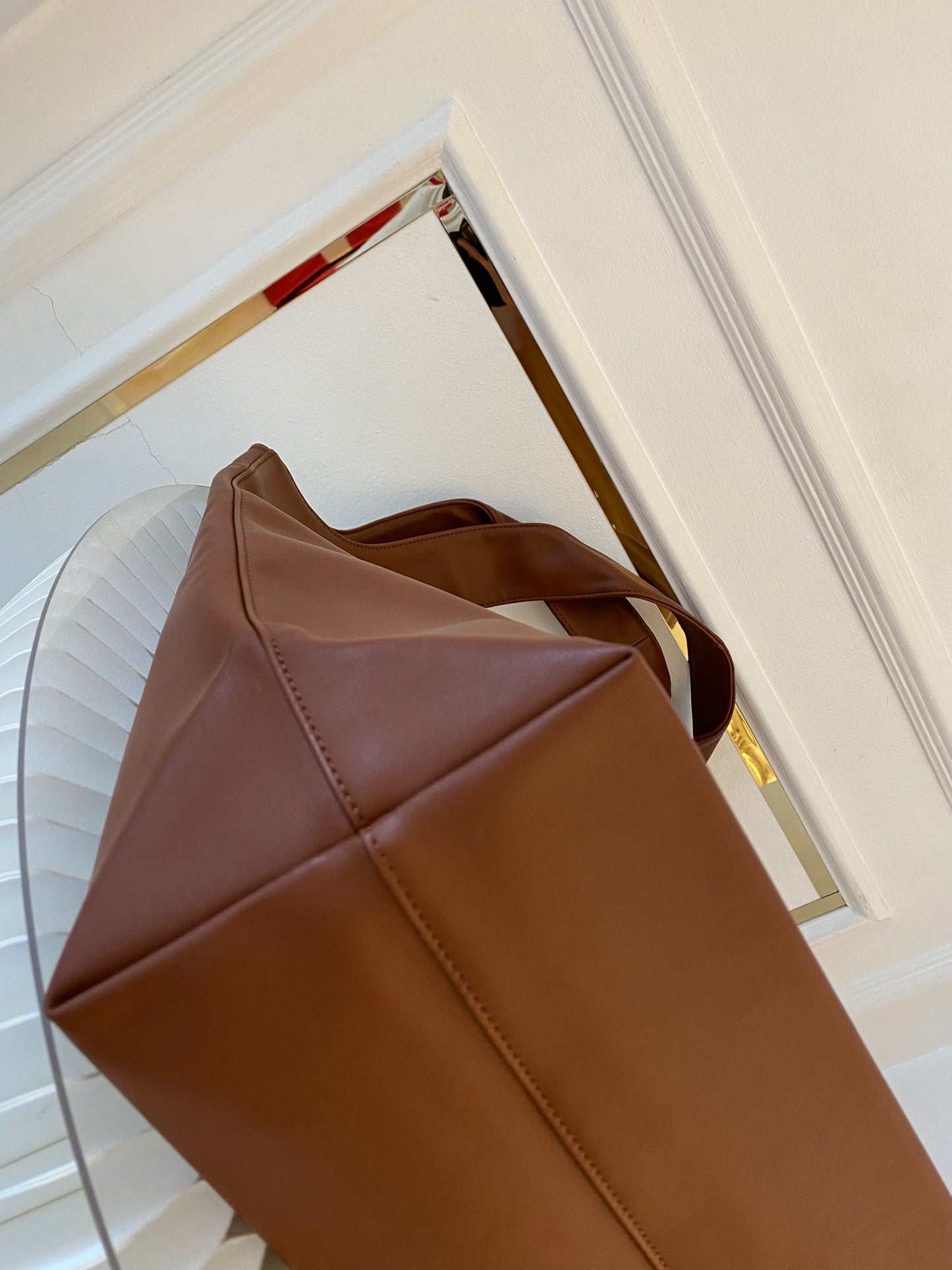 A.P.C Ninon Medium Brown Tote Bag