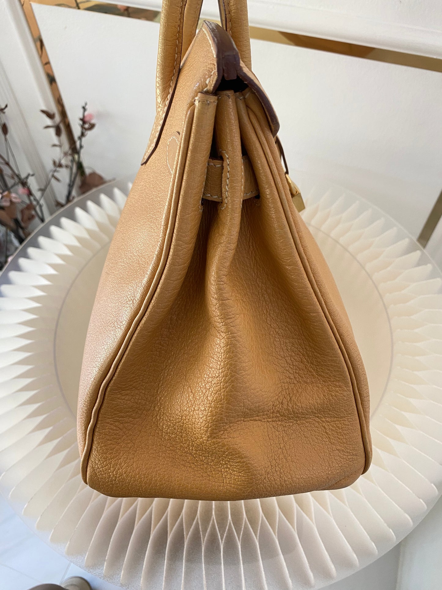 Hermes Birkin 30 Natural Sable Fjord Leather GHW