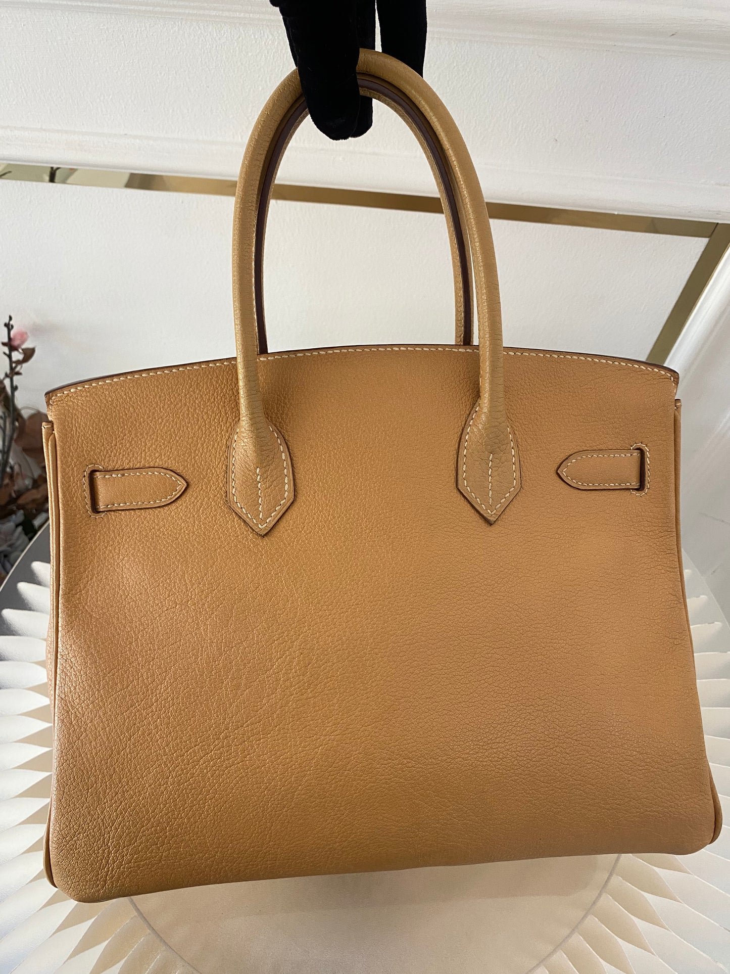 Hermes Birkin 30 Natural Sable Fjord Leather GHW