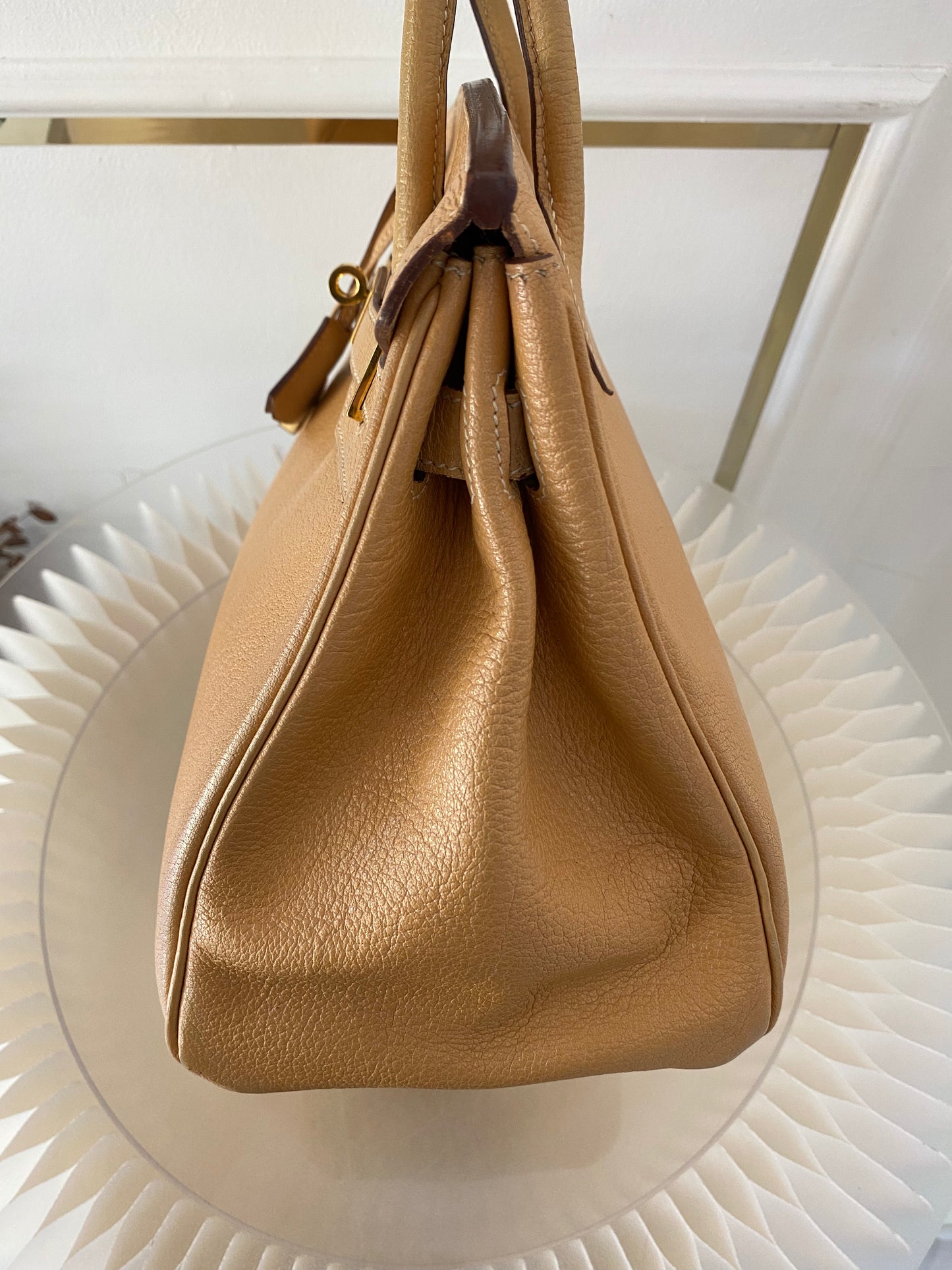 Hermes Birkin 30 Natural Sable Fjord Leather GHW
