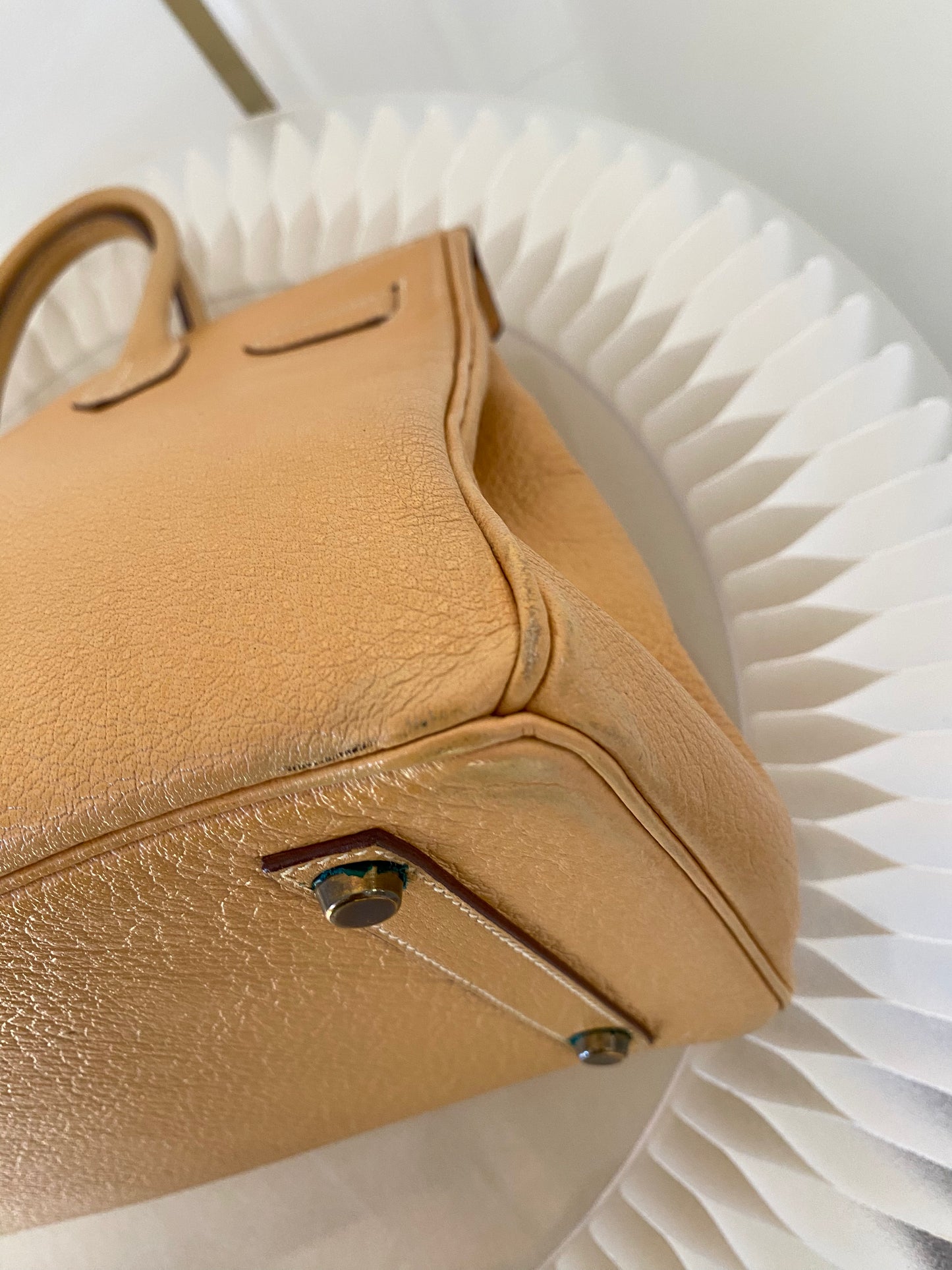 Hermes Birkin 30 Natural Sable Fjord Leather GHW