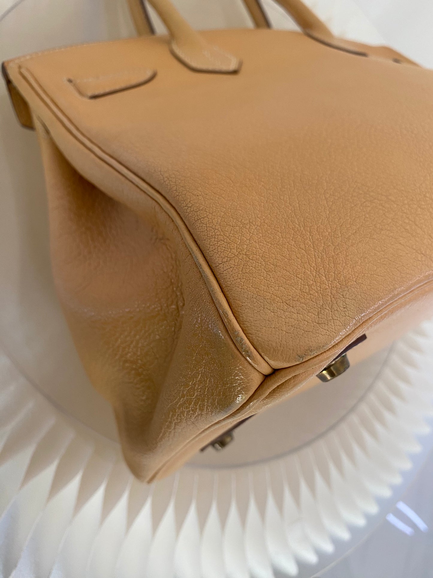 Hermes Birkin 30 Natural Sable Fjord Leather GHW