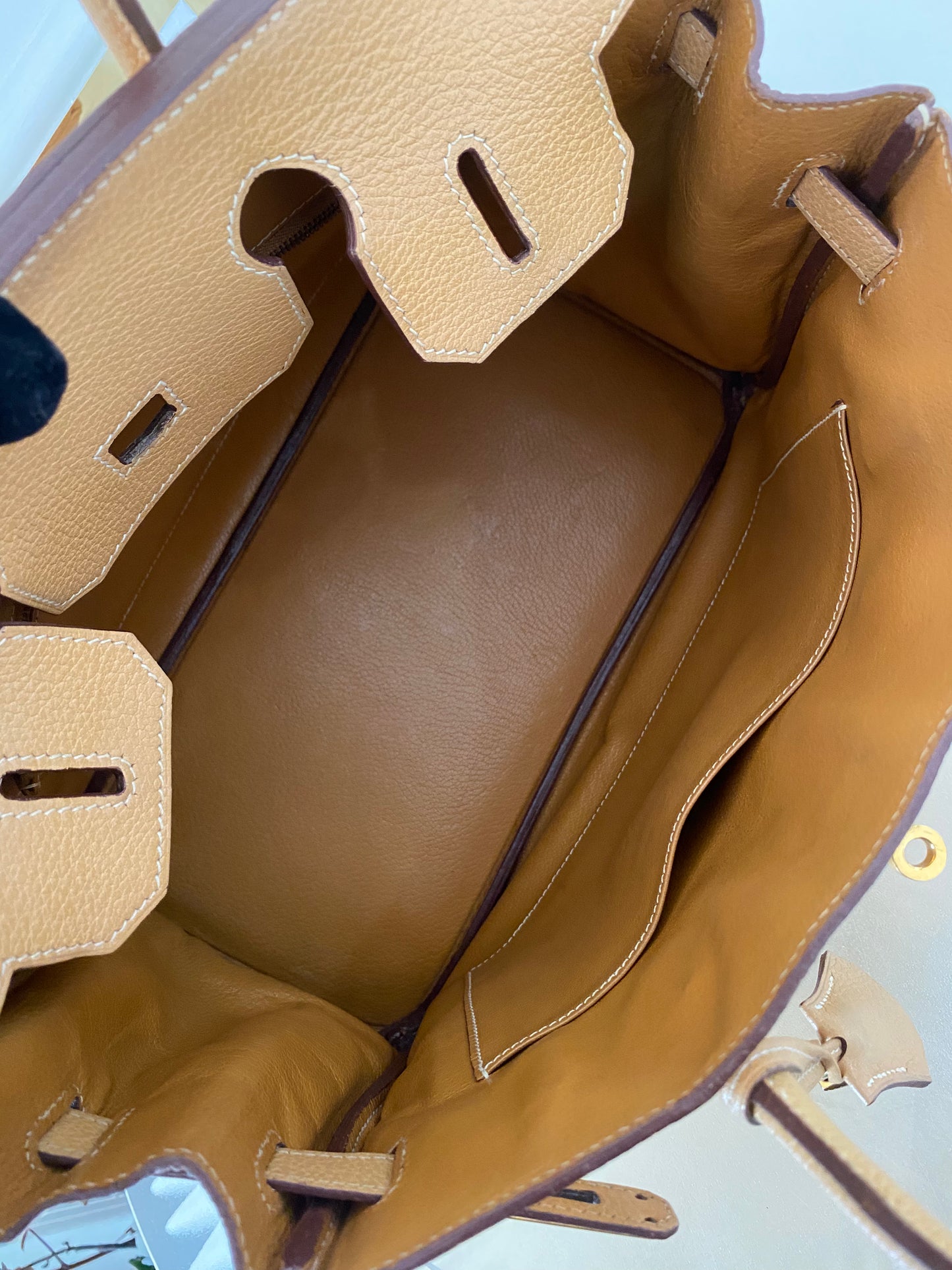 Hermes Birkin 30 Natural Sable Fjord Leather GHW