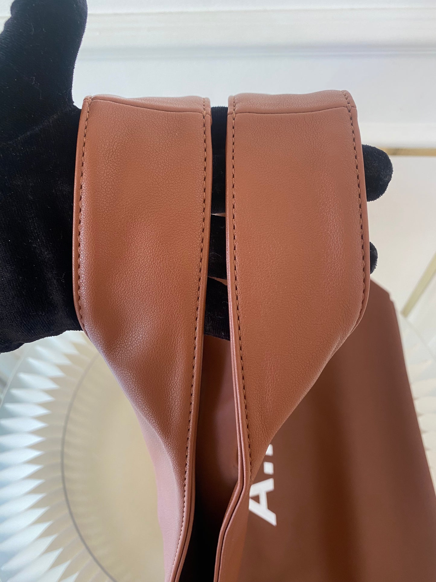 A.P.C Ninon Medium Brown Tote Bag